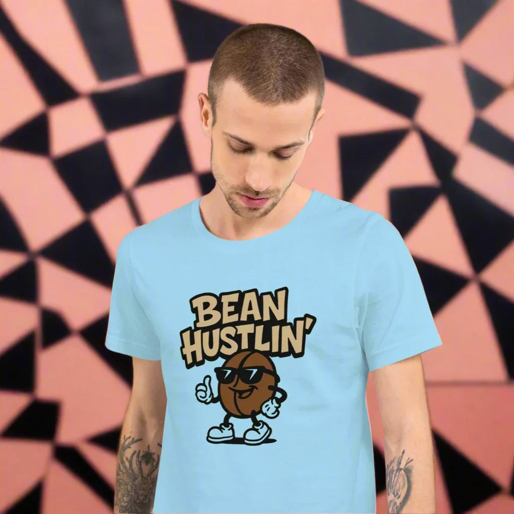 Bean Hustlin’ T-Shirt – Cool Coffee Bean Cartoon - RaZits