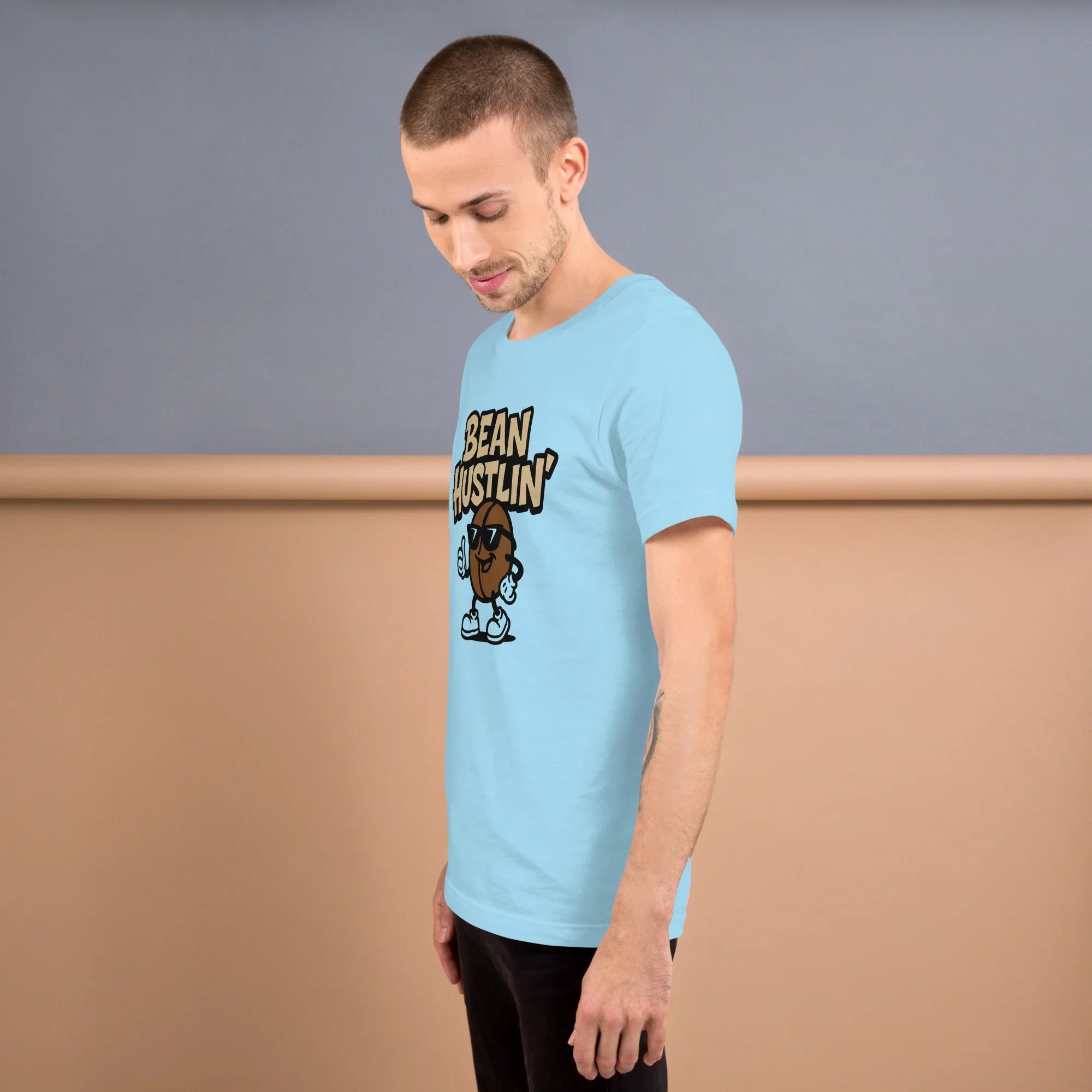 Bean Hustlin’ T-Shirt – Cool Coffee Bean Cartoon - RaZits