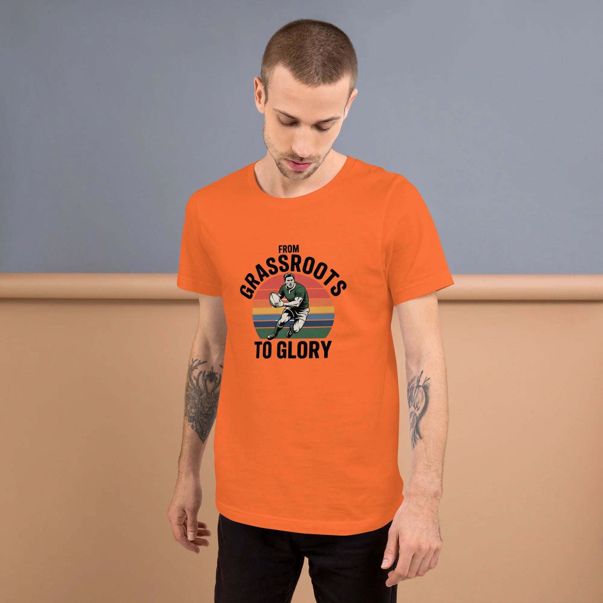 Grassroots to Glory Rugby Tee – Vintage Sport Style - RaZits