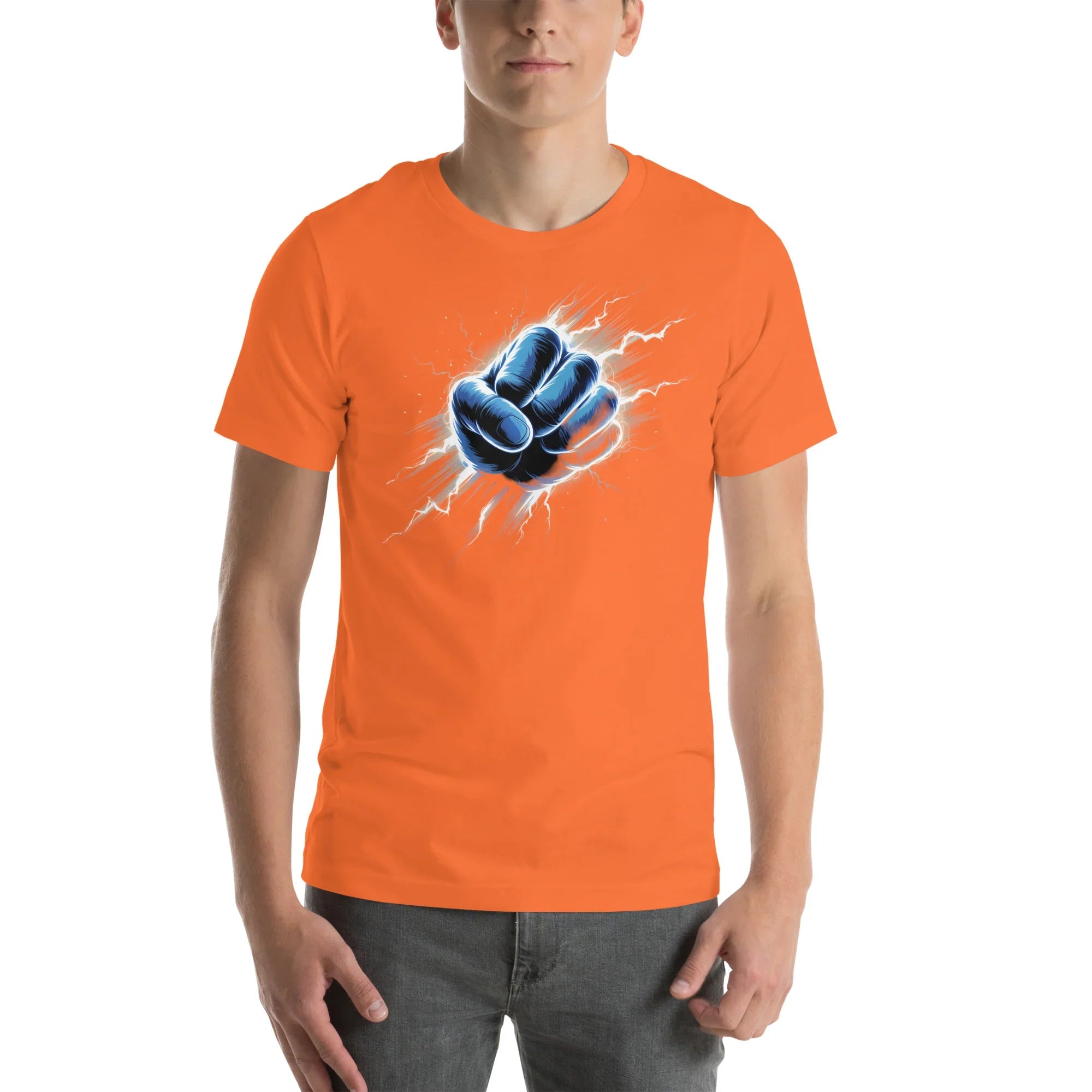 Electric Fist Graphic Shirt – Power Strike Apparel for Action Fighters - RaZits
