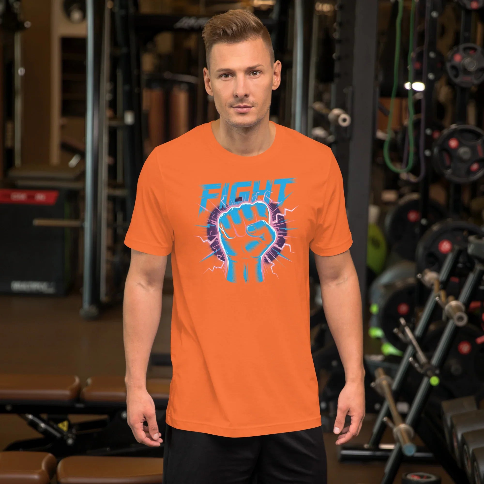 Electric Fist Neon Fight Graphic Tee – Lightning Strike Power Design - RaZits