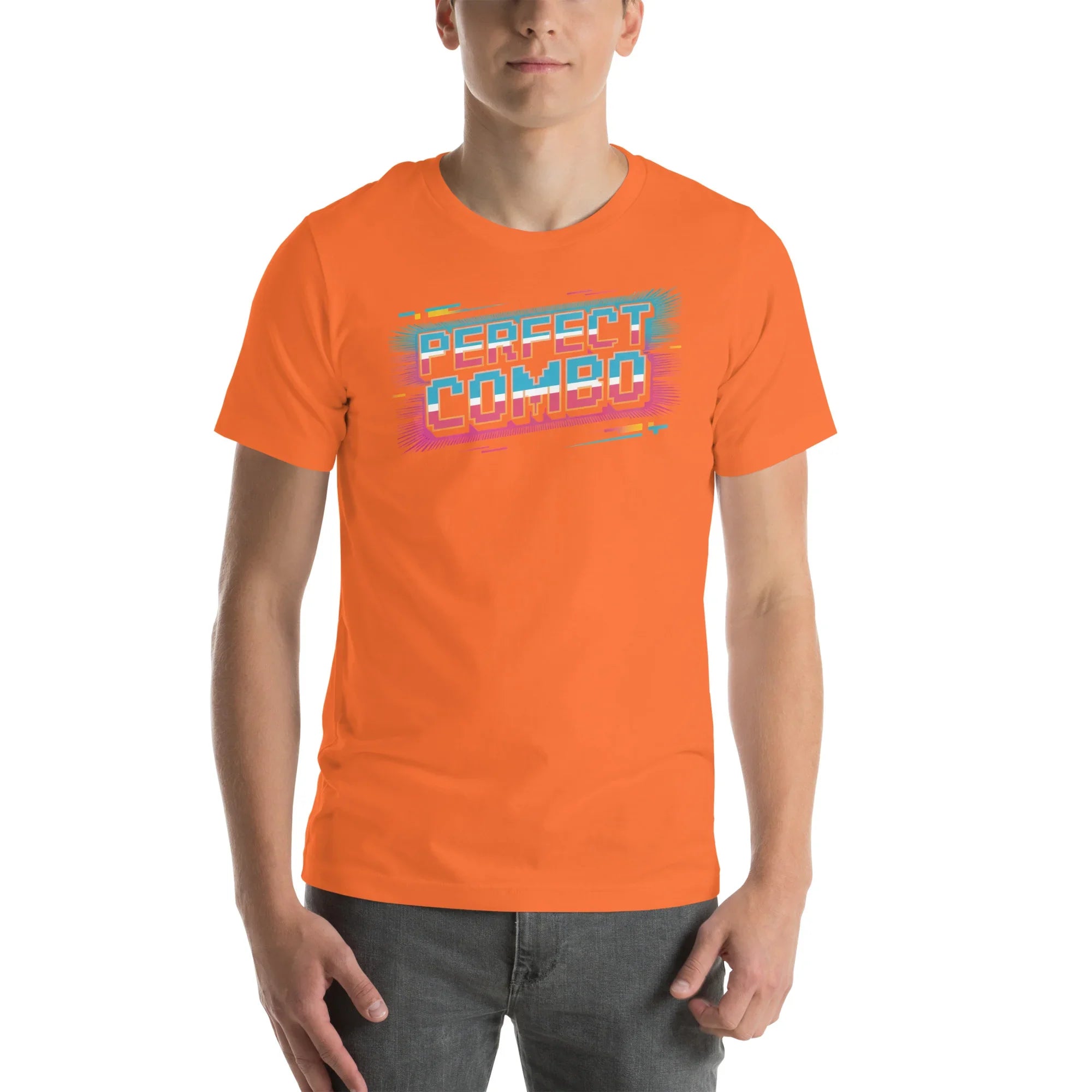 Perfect Combo Retro Arcade Graphic Tee – Pixel Power Burst Design - RaZits
