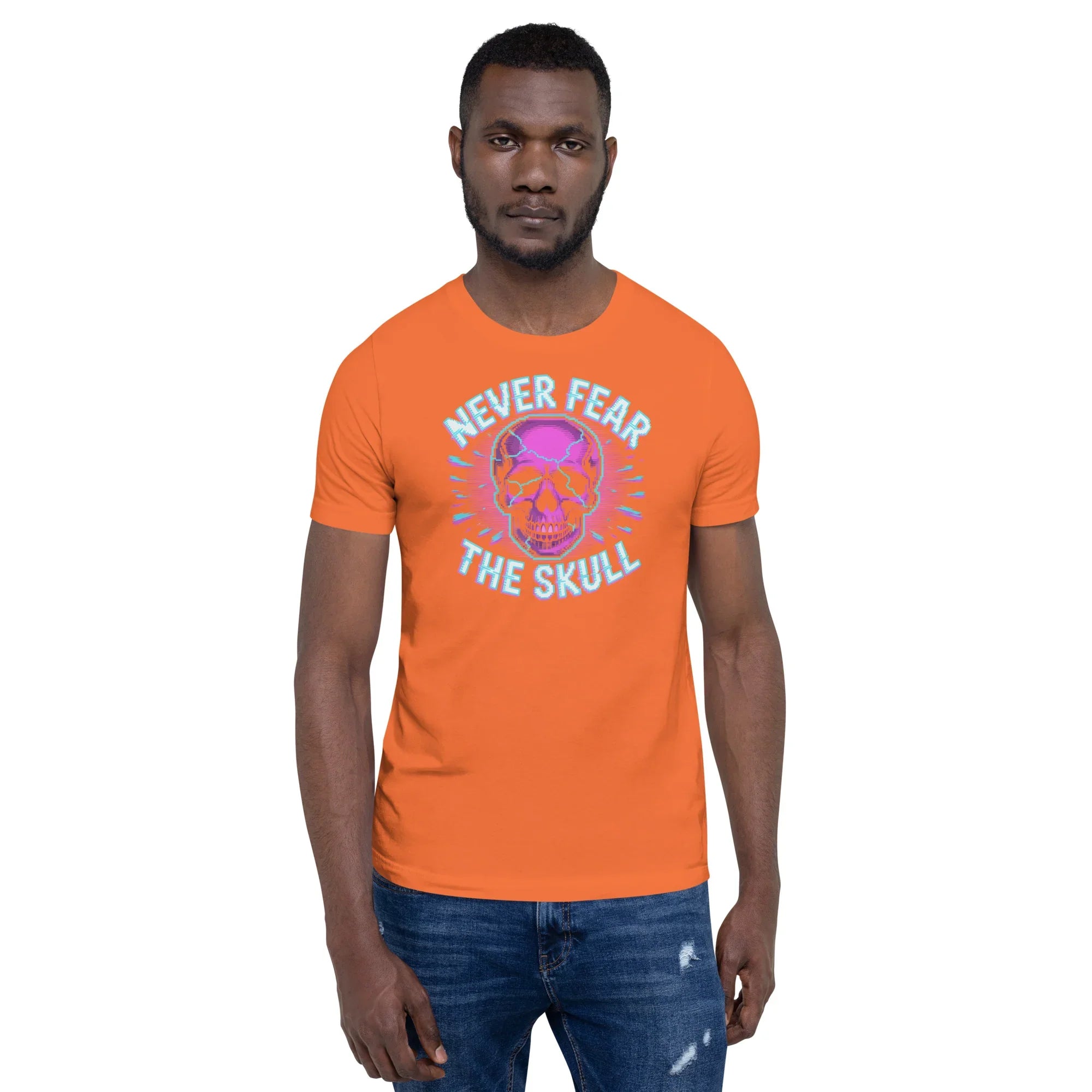 Never Fear The Skull Roguelike Shirt – Neon Pixel Gamer Tee - RaZits