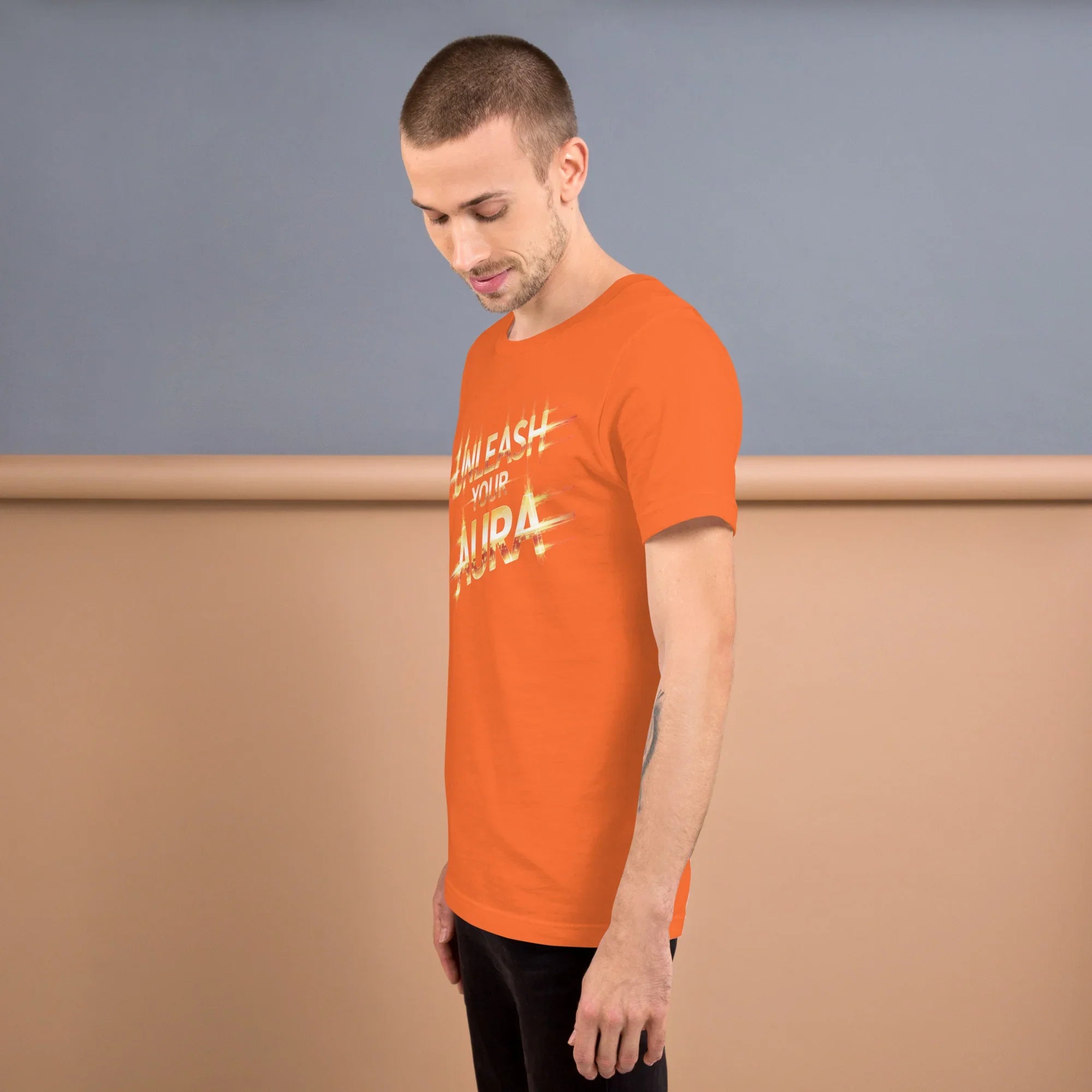 Unleash Your Aura Graphic Tee – Fiery Energy Burst Design - RaZits
