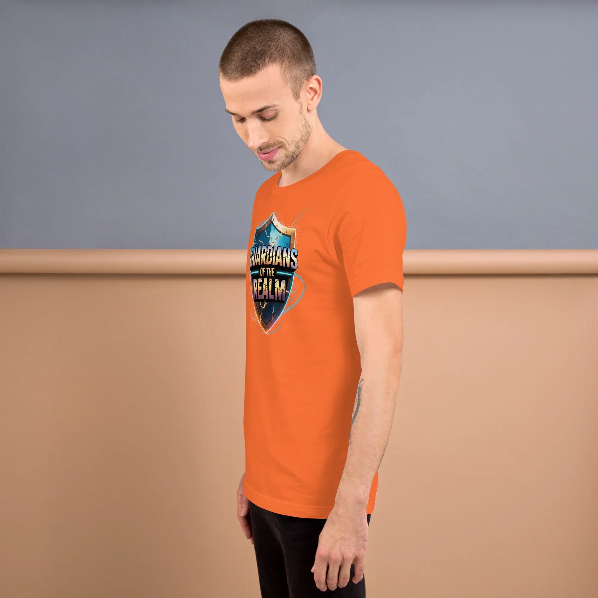 Guardians of the Realm Shirt – Fantasy Warrior T Shirt with Sword and Shield Design - RaZits