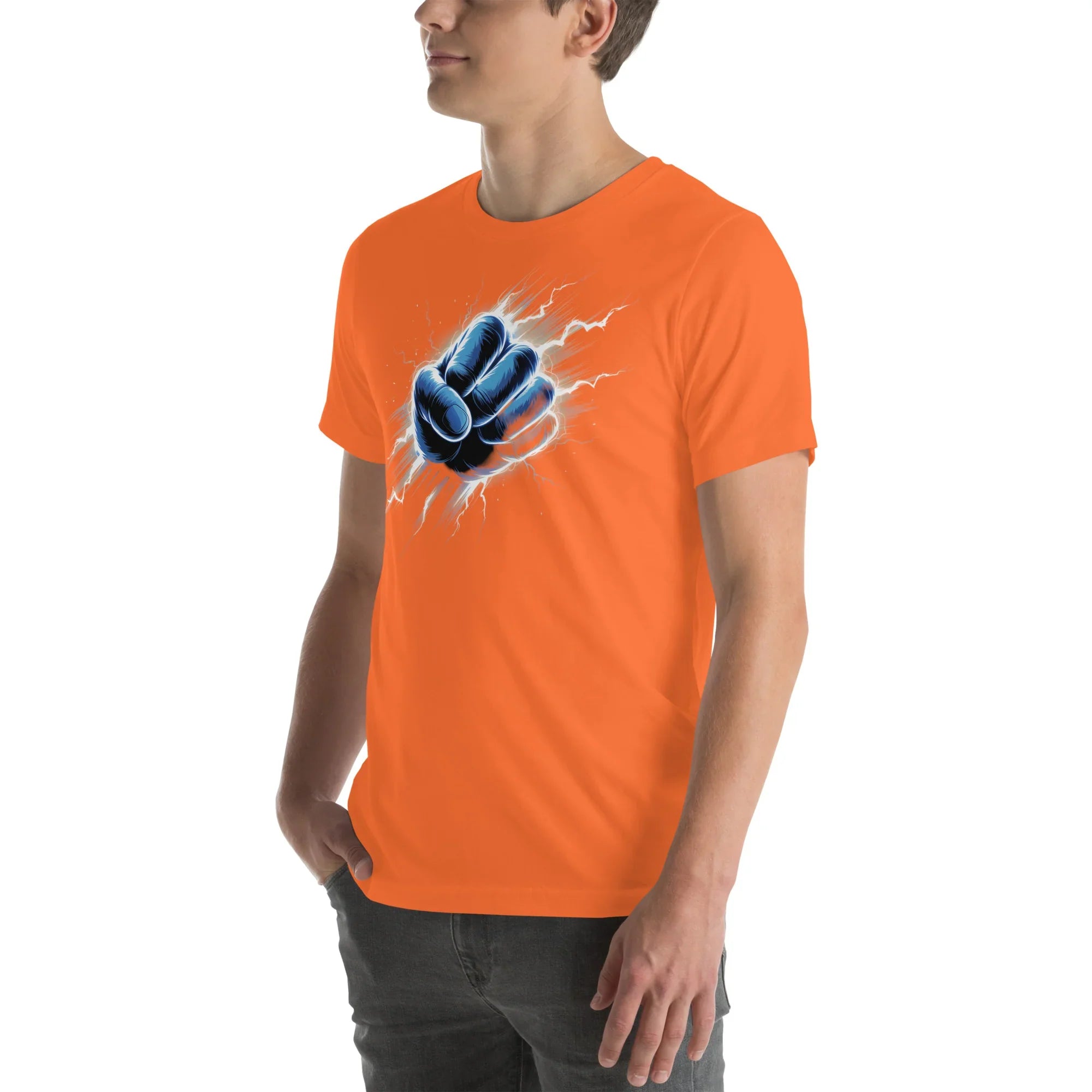 Electric Fist Graphic Shirt – Power Strike Apparel for Action Fighters - RaZits