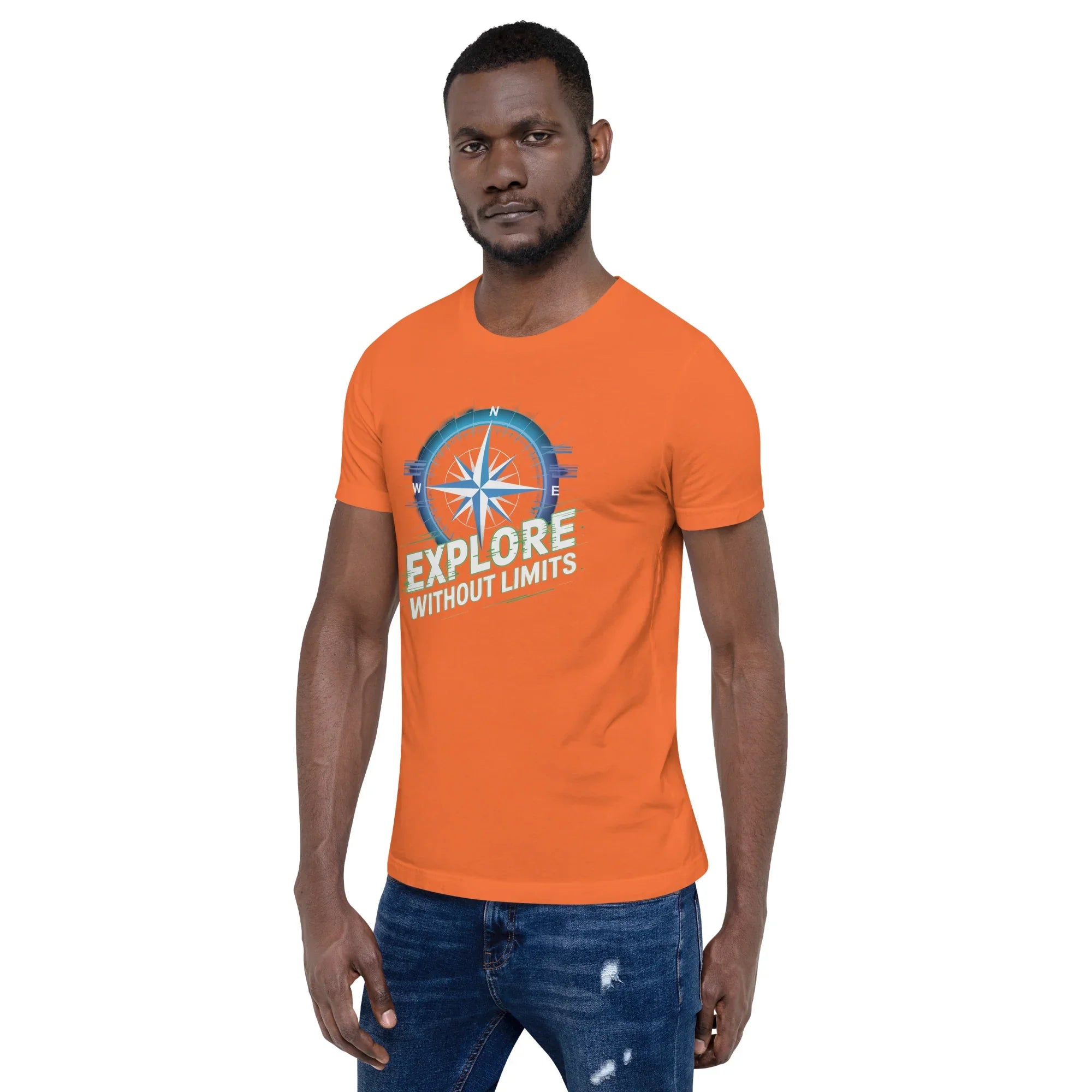 Explore Without Limits Compass T-Shirt – Adventure Open World Apparel - RaZits