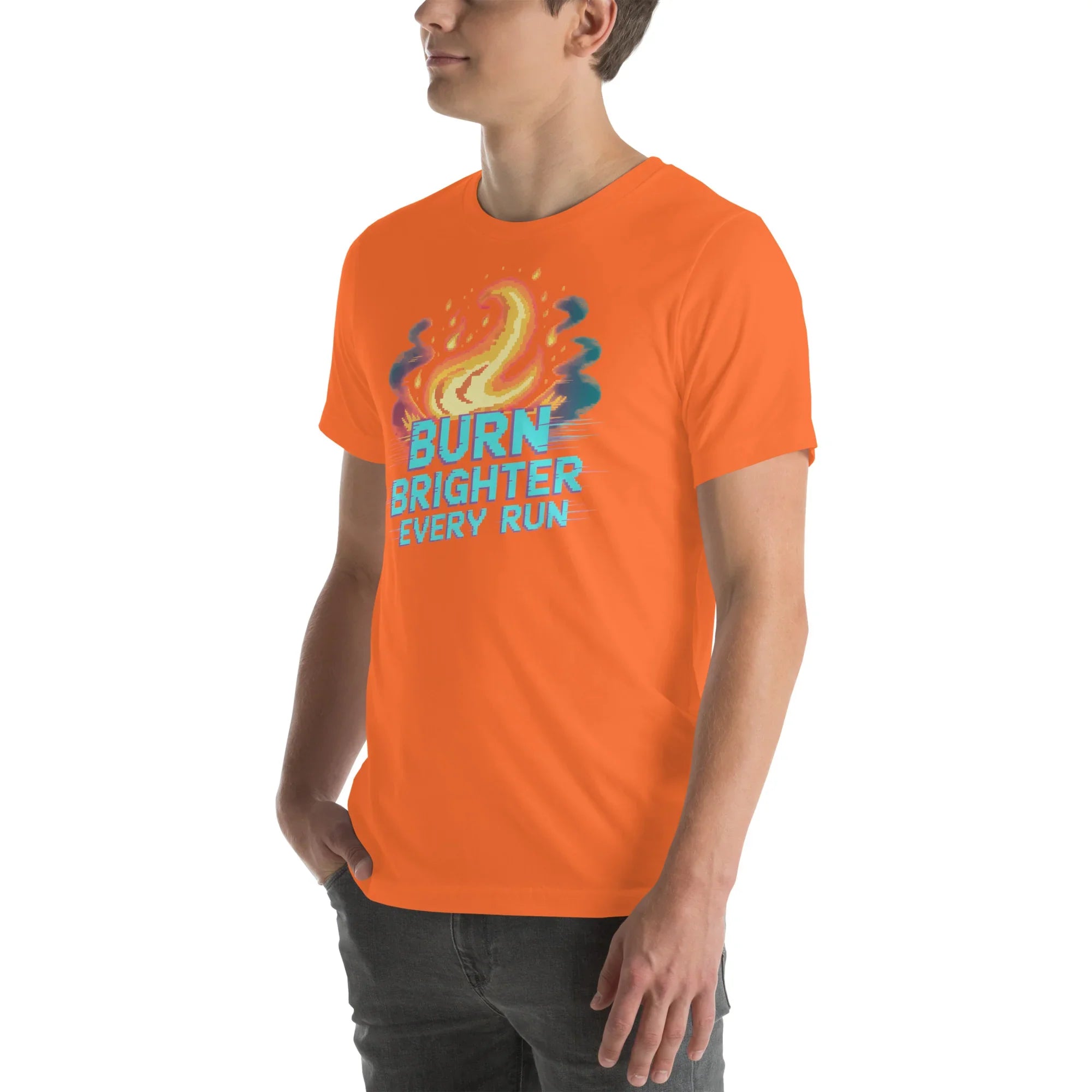 Burn Brighter Shirt – Pixel Flame Roguelike Tee - RaZits
