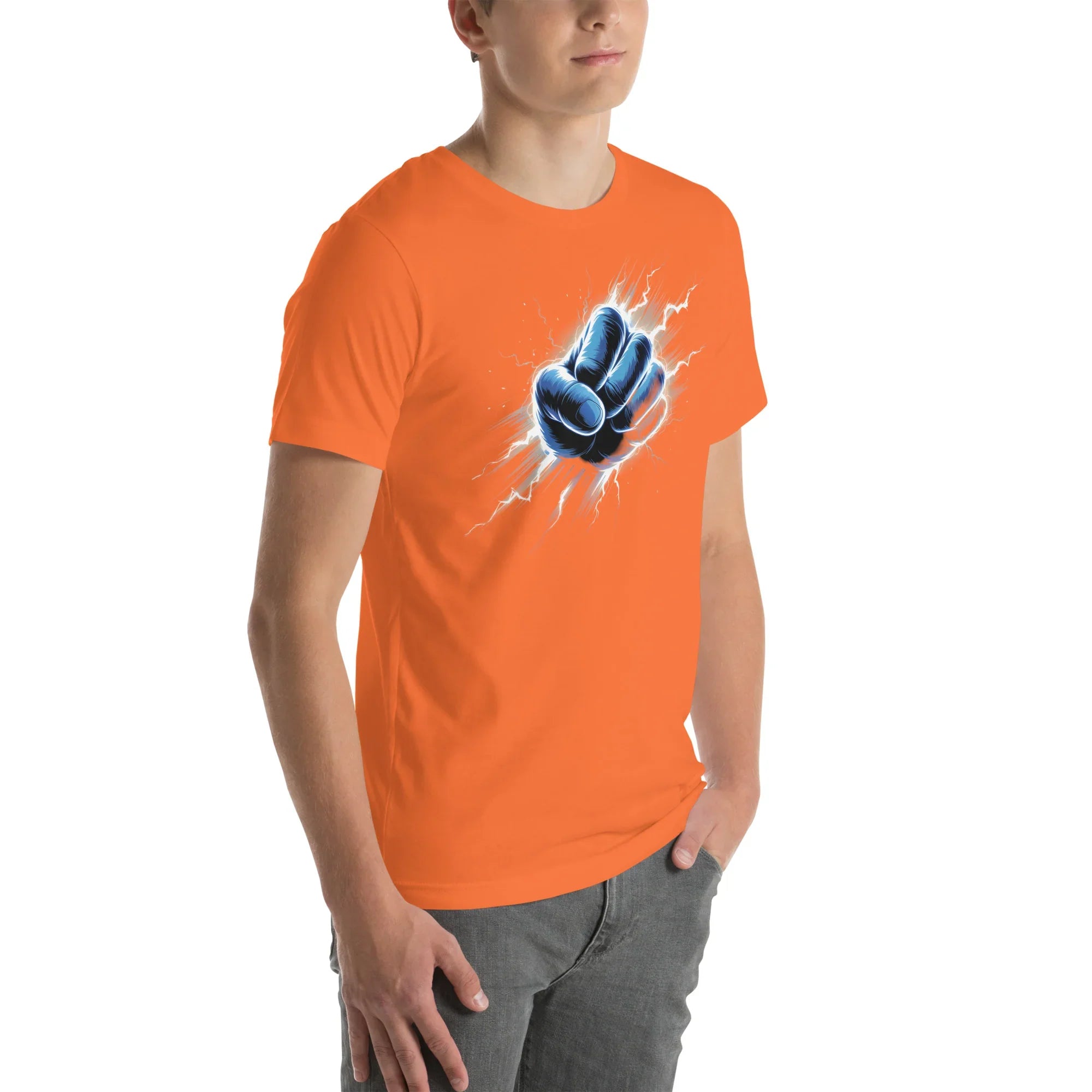 Electric Fist Graphic Shirt – Power Strike Apparel for Action Fighters - RaZits