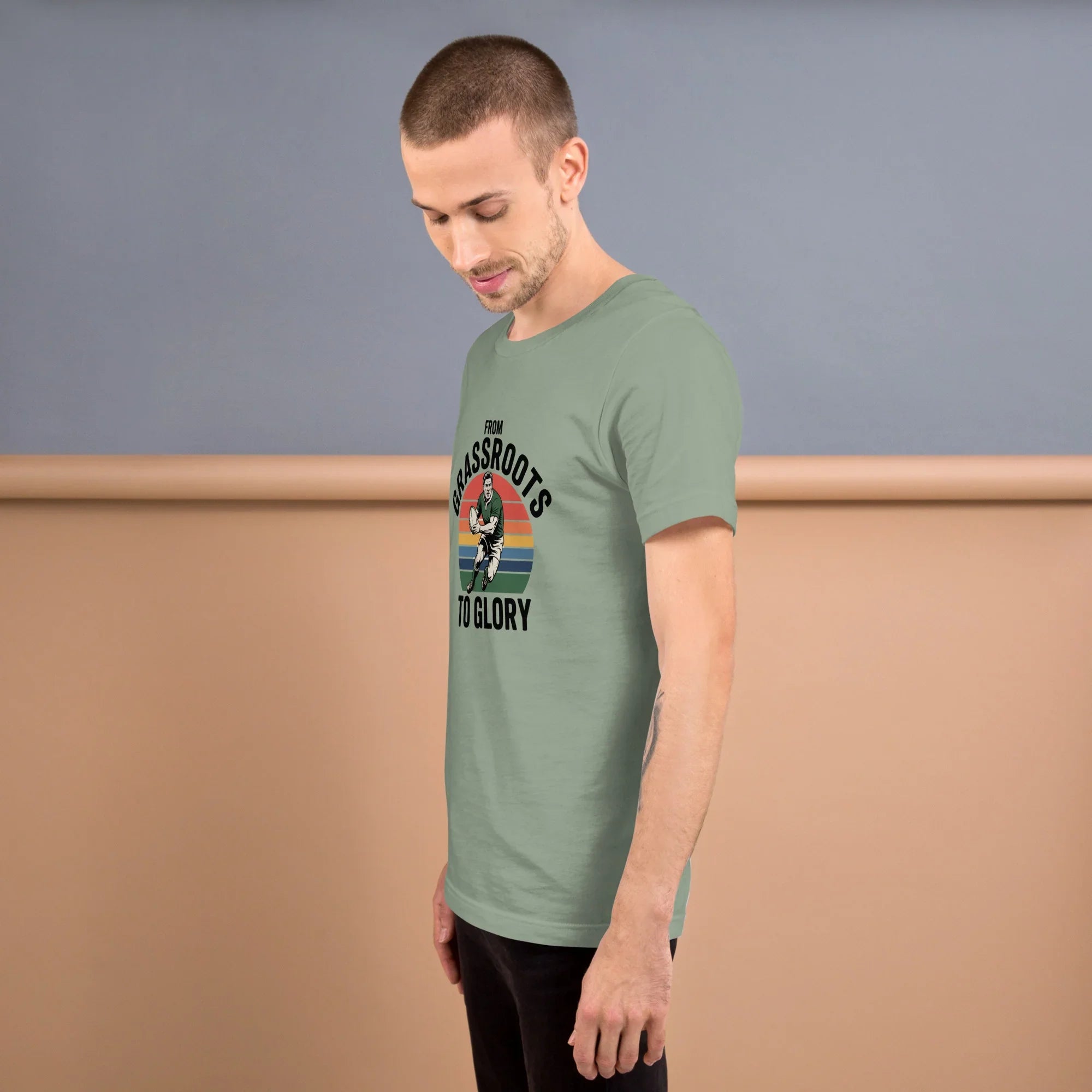 Grassroots to Glory Rugby Tee – Vintage Sport Style - RaZits