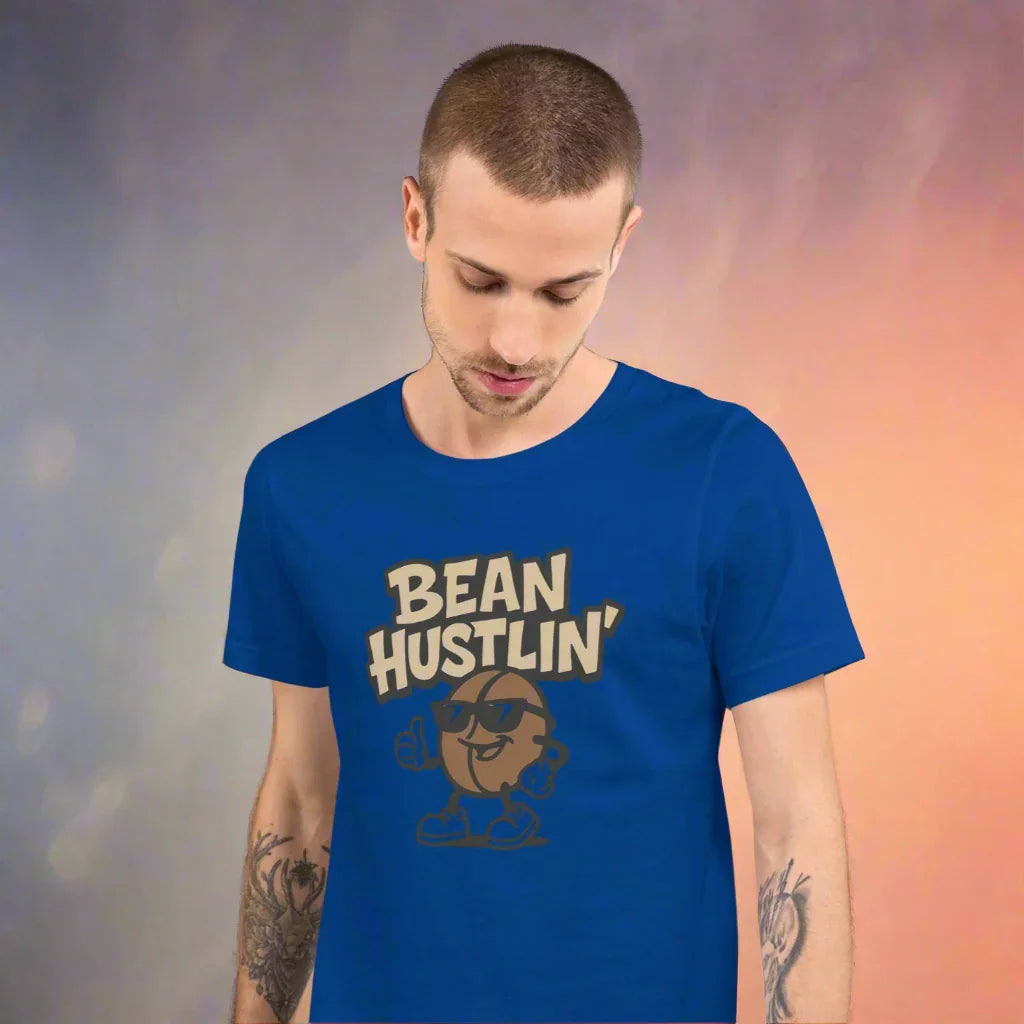 Bean Hustlin’ T-Shirt – Cool Coffee Bean Cartoon - RaZits