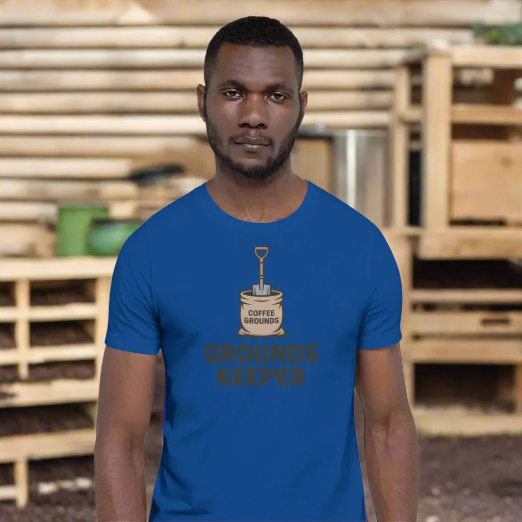 Grounds Keeper T-Shirt – Coffee Grounds Pun Design - RaZits