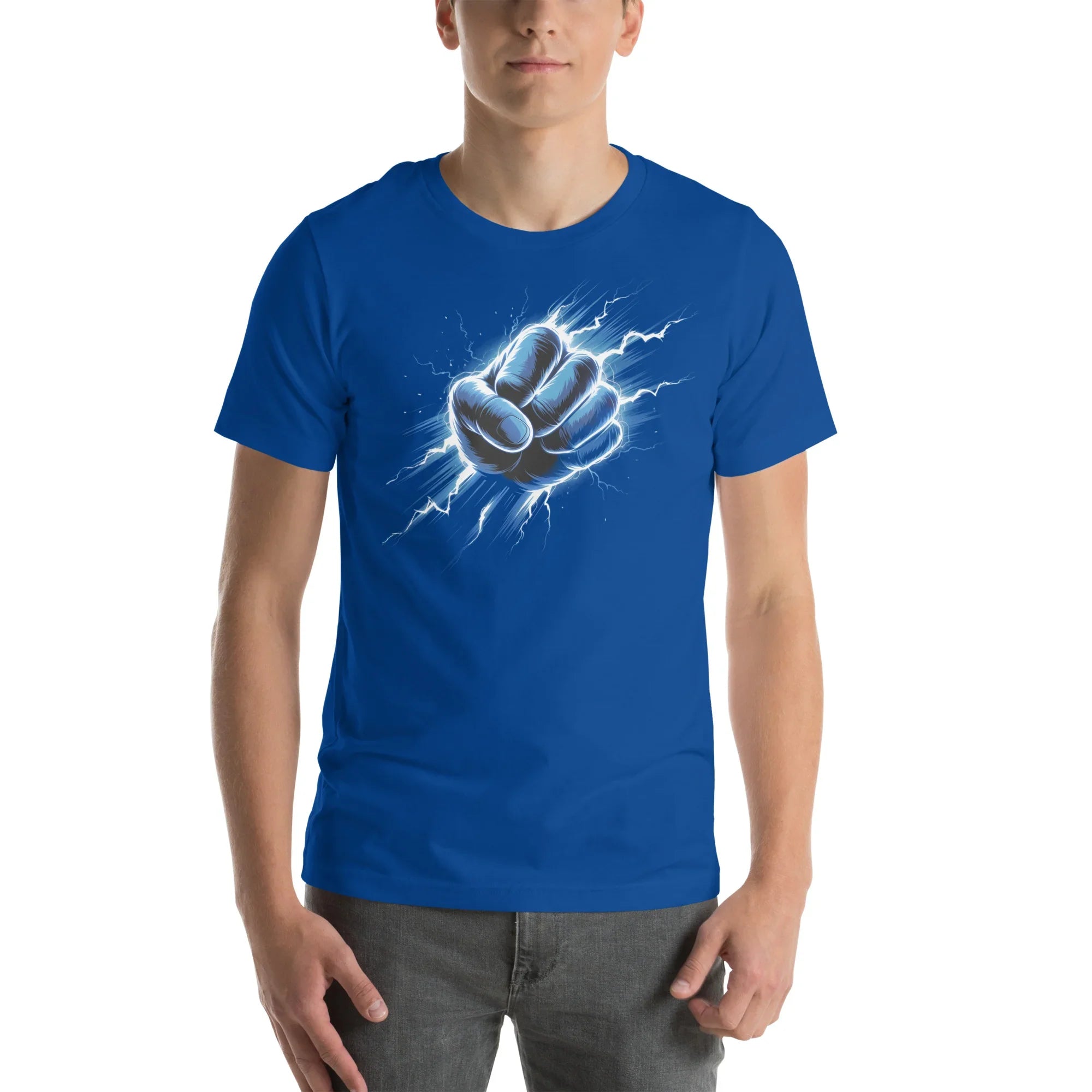 Electric Fist Graphic Shirt – Power Strike Apparel for Action Fighters - RaZits