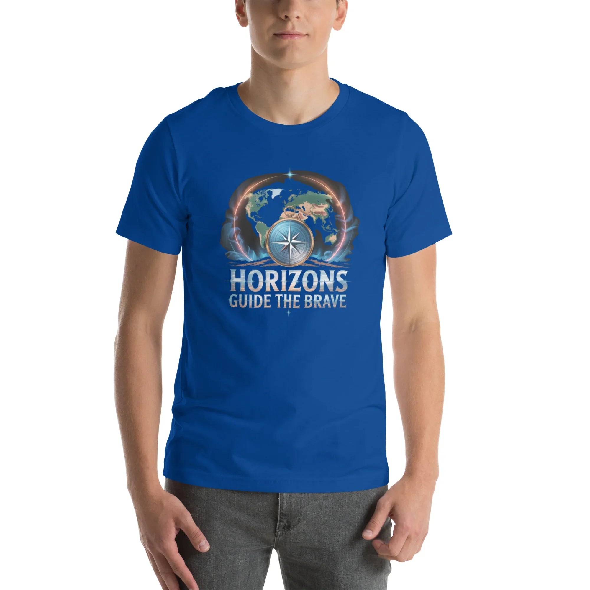 Horizons Guide the Brave T-Shirt – Compass of Courage Adventure Tee - RaZits