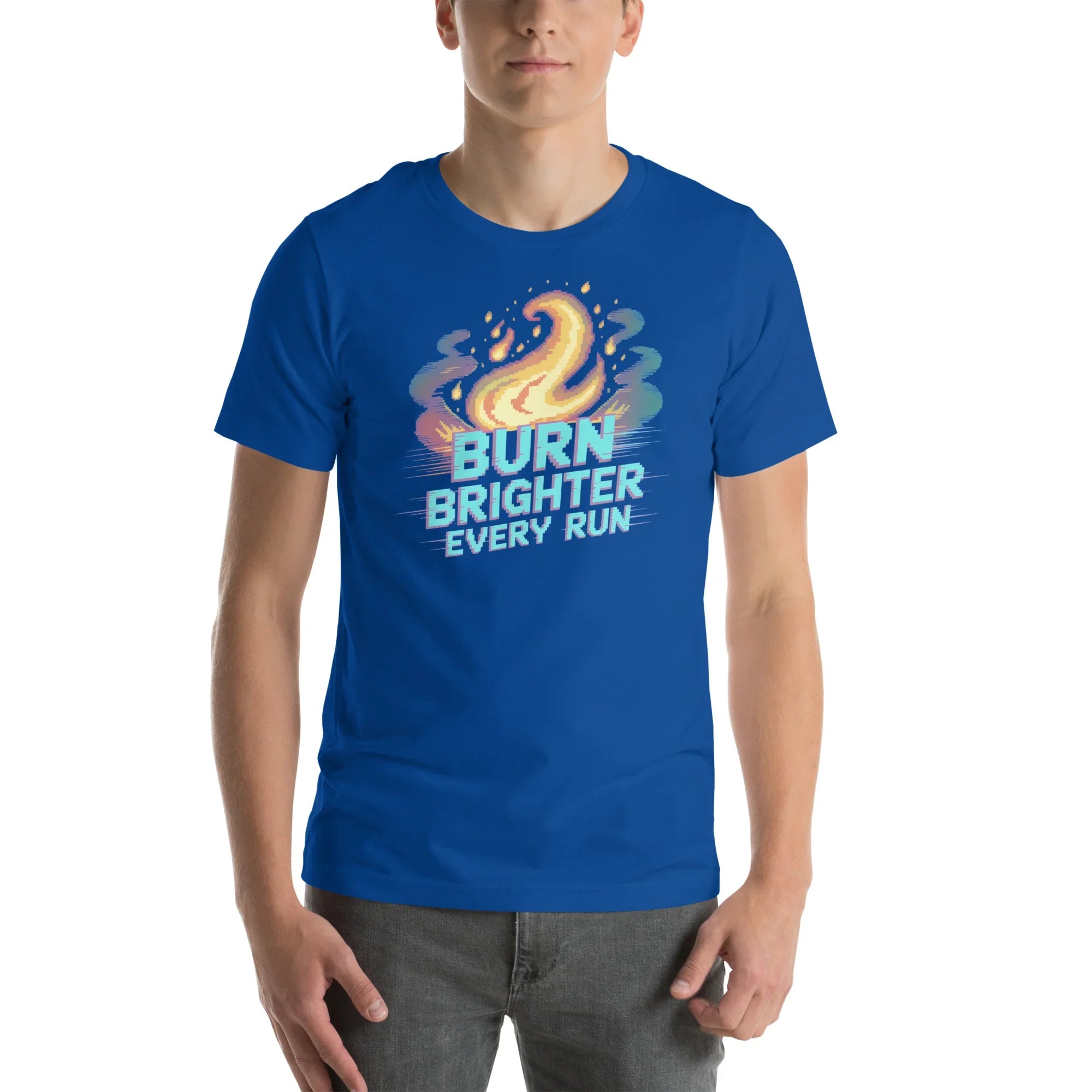 Burn Brighter Shirt – Pixel Flame Roguelike Tee - RaZits