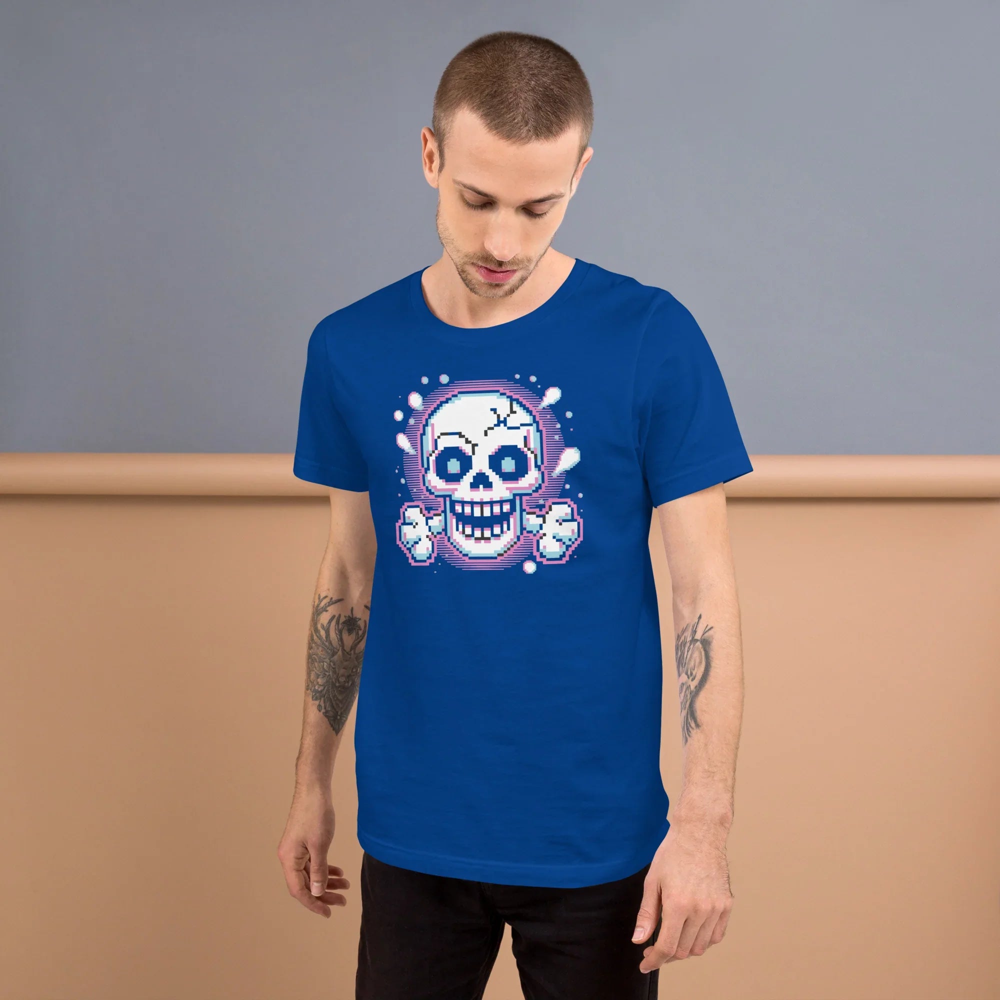 Pixel Skull Roguelike Shirt – Retro Dungeon Tee - RaZits