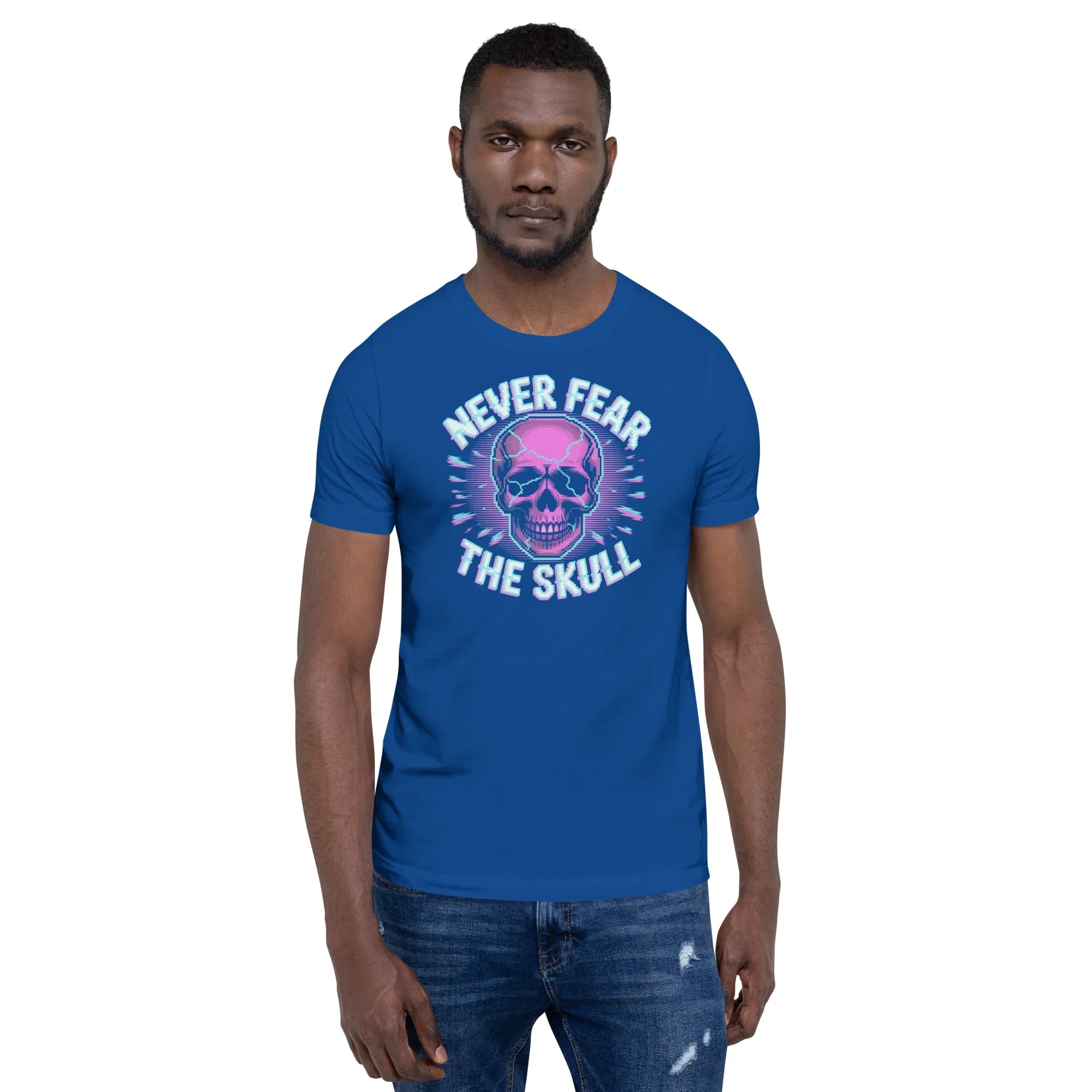 Never Fear The Skull Roguelike Shirt – Neon Pixel Gamer Tee - RaZits