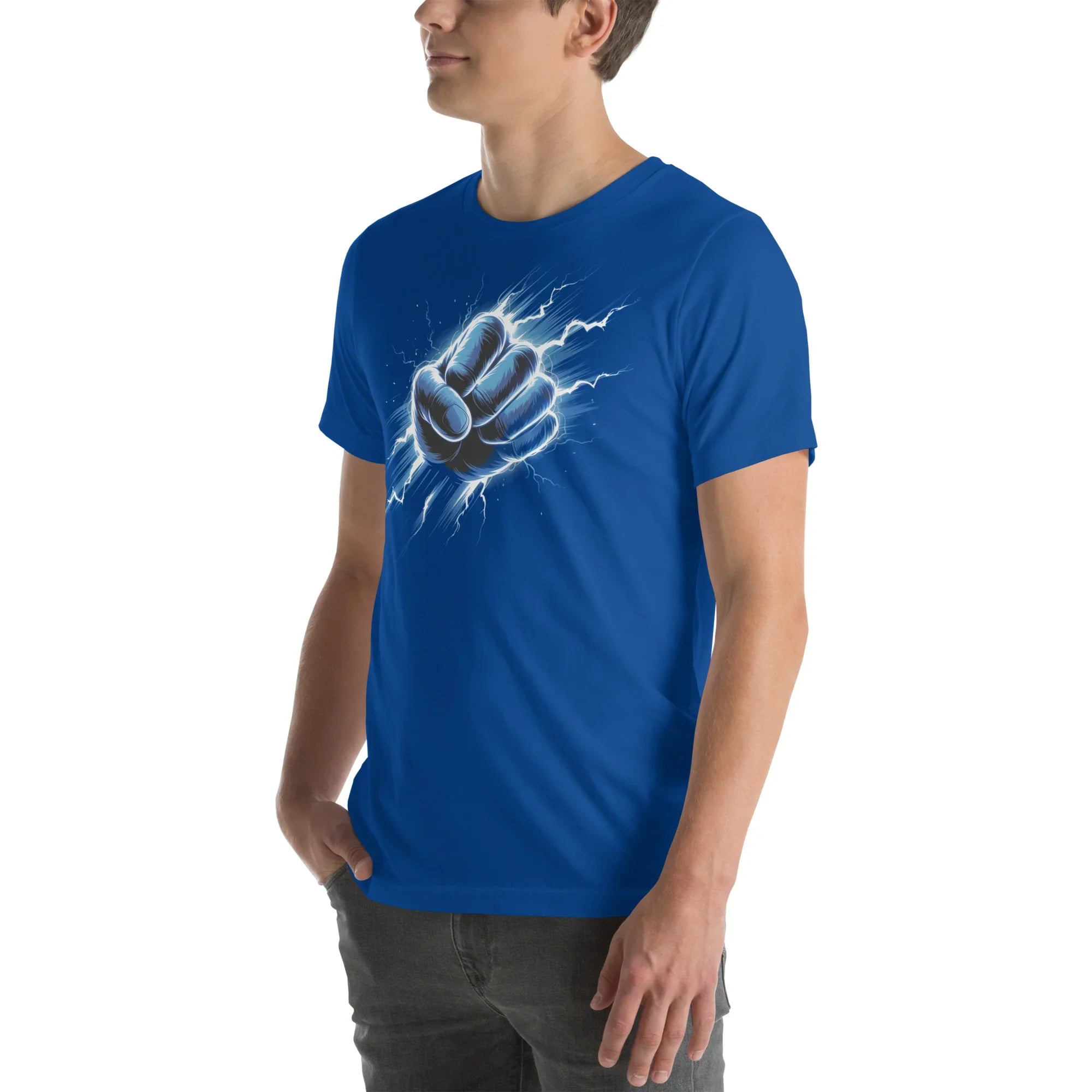 Electric Fist Graphic Shirt – Power Strike Apparel for Action Fighters - RaZits
