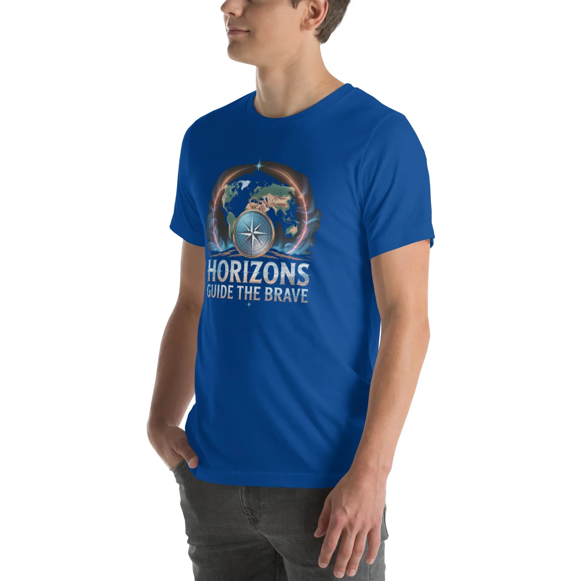 Horizons Guide the Brave T-Shirt – Compass of Courage Adventure Tee - RaZits