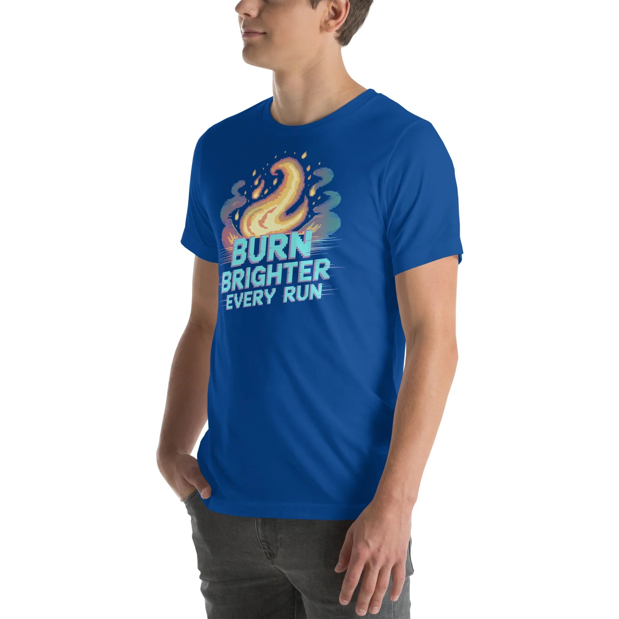Burn Brighter Shirt – Pixel Flame Roguelike Tee - RaZits