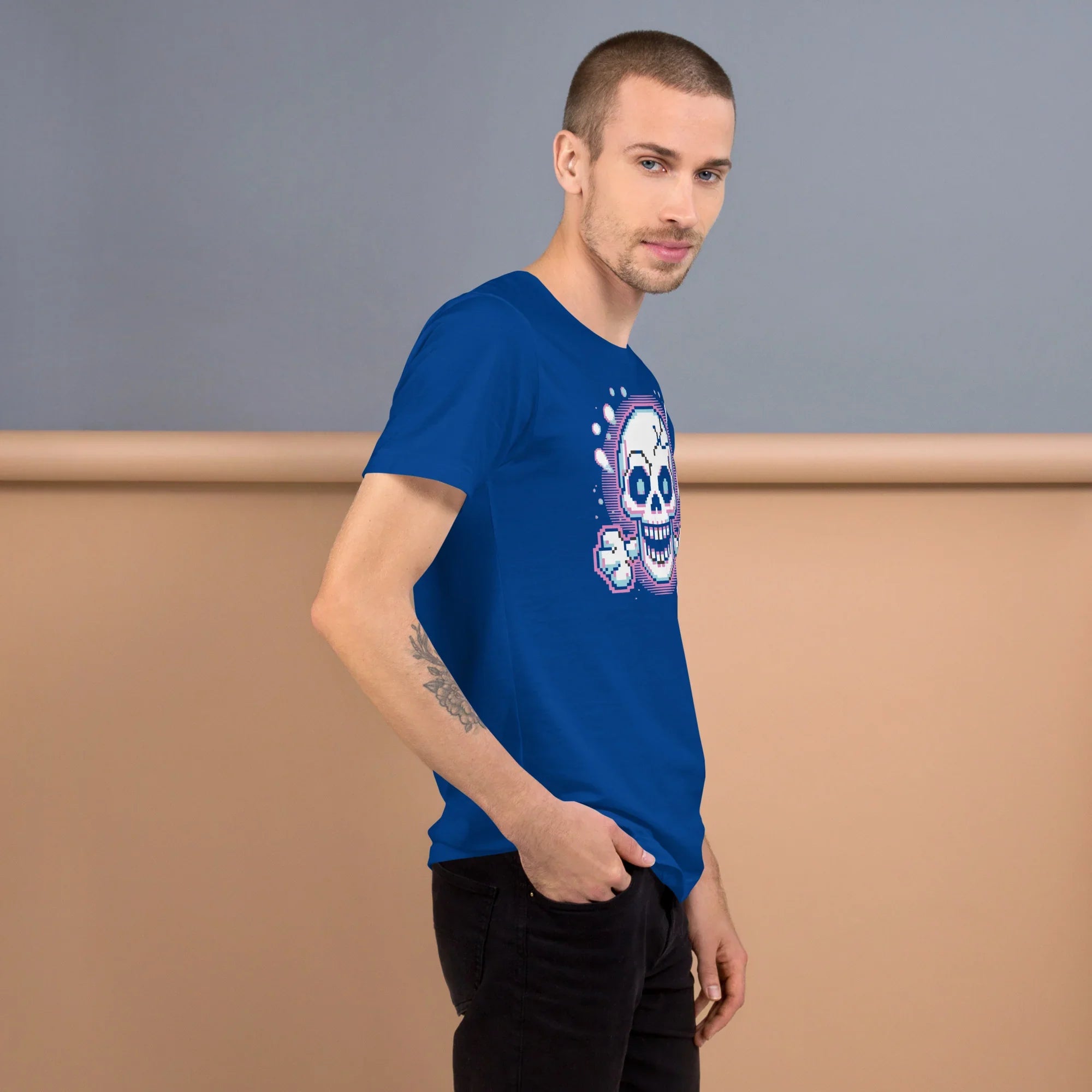 Pixel Skull Roguelike Shirt – Retro Dungeon Tee - RaZits