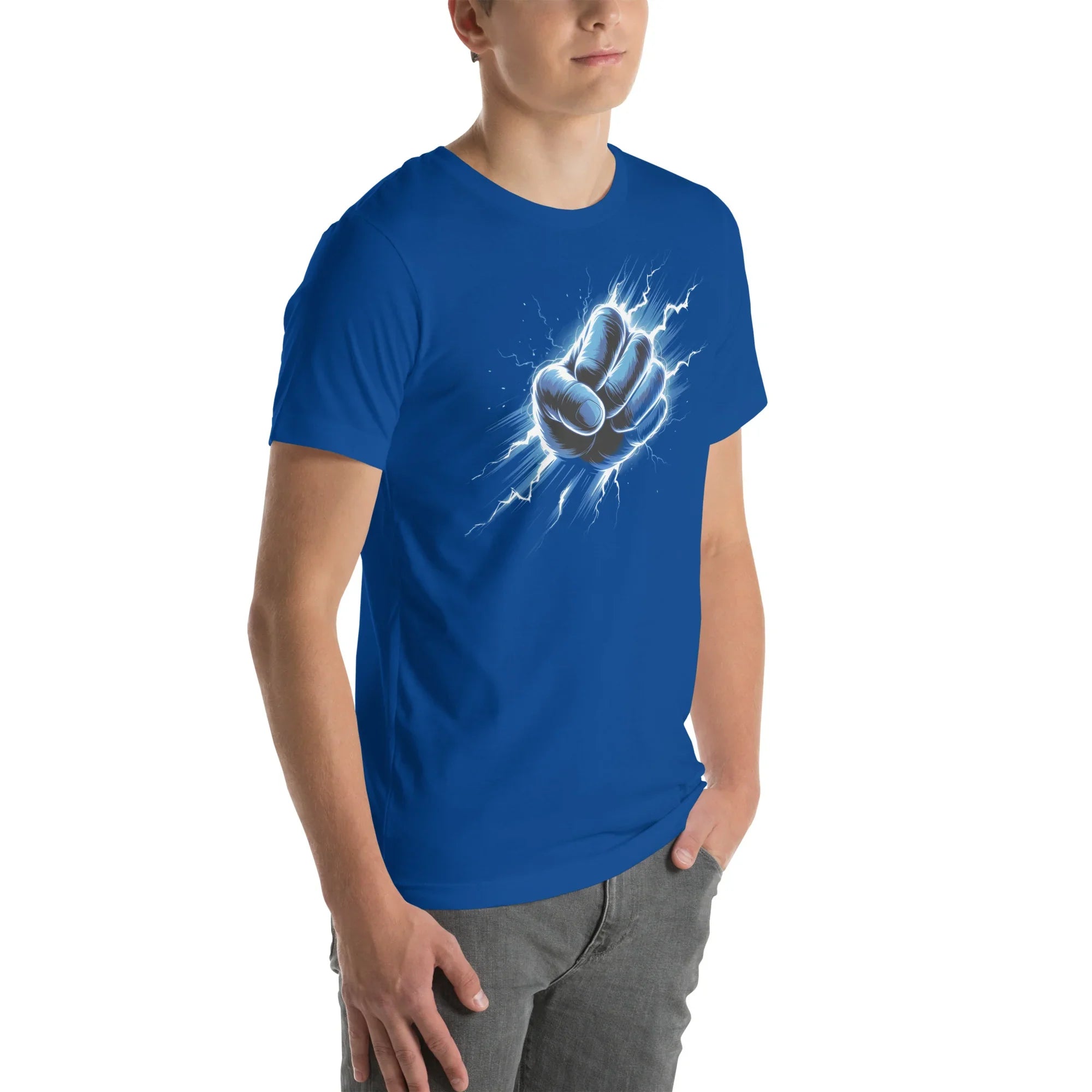 Electric Fist Graphic Shirt – Power Strike Apparel for Action Fighters - RaZits