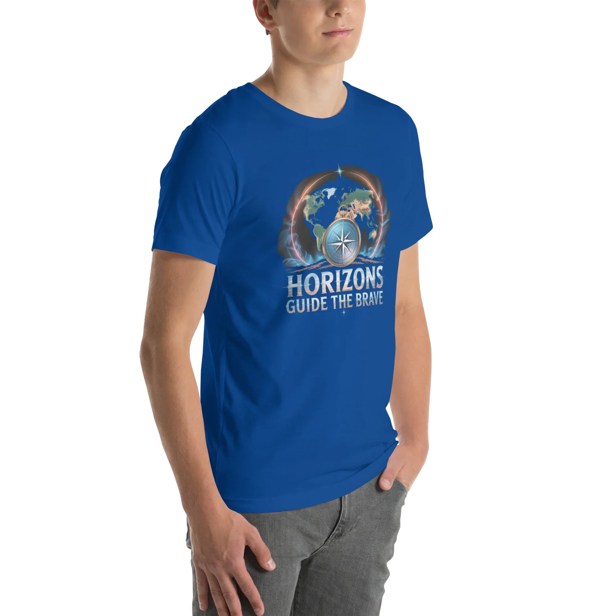Horizons Guide the Brave T-Shirt – Compass of Courage Adventure Tee - RaZits