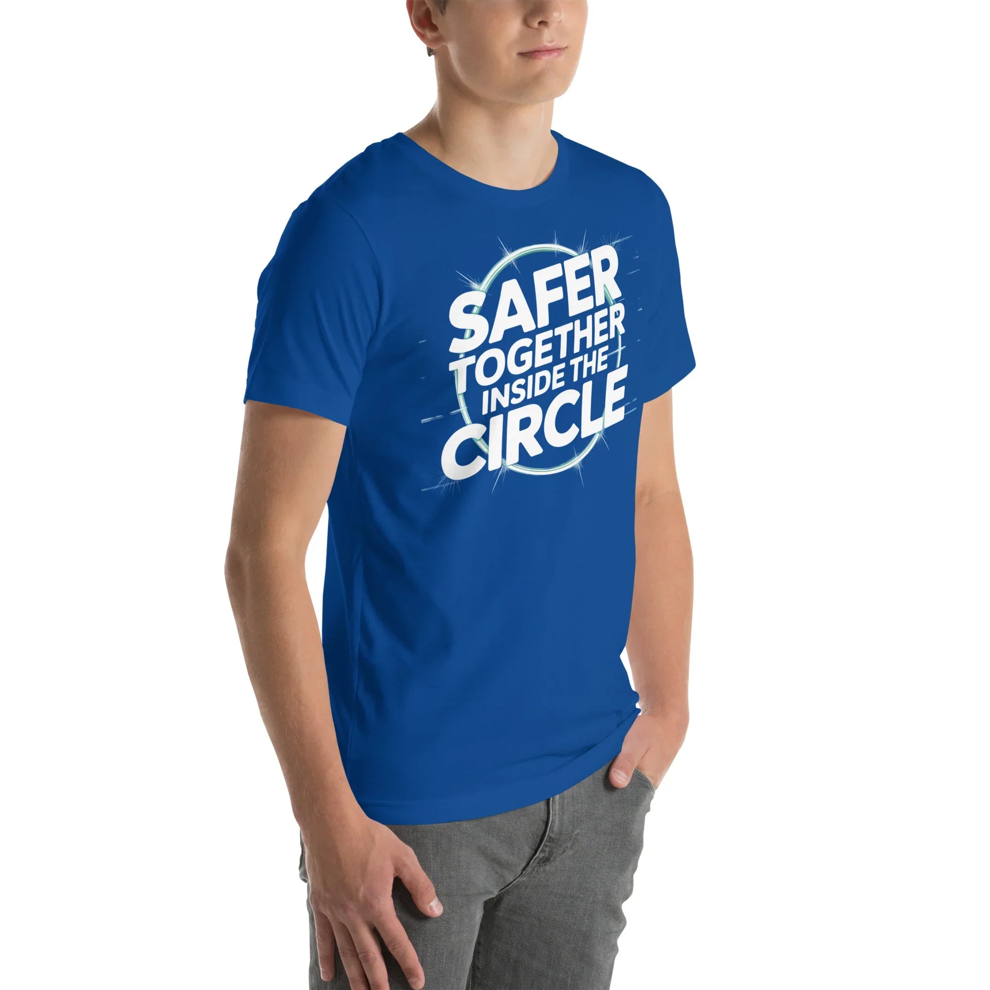 Safer Together Inside the Circle – Survival Zone Gamer T-Shirt - RaZits