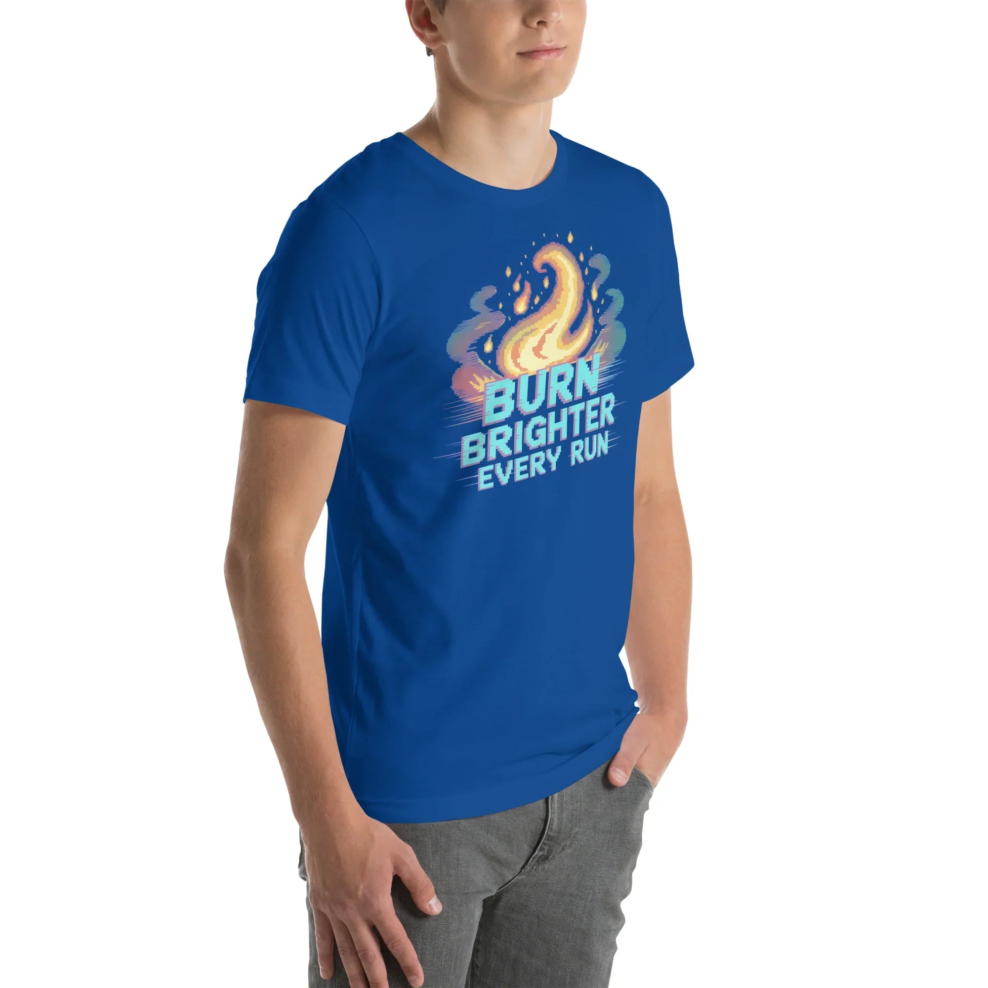 Burn Brighter Shirt – Pixel Flame Roguelike Tee - RaZits