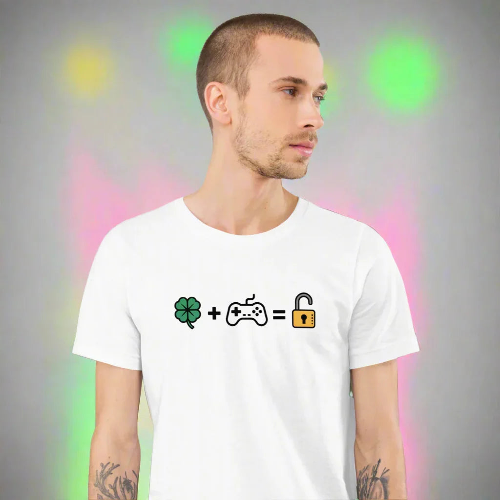 Gamer Luck Equation Shirt – Skill + Clover = Win Tee - RaZits