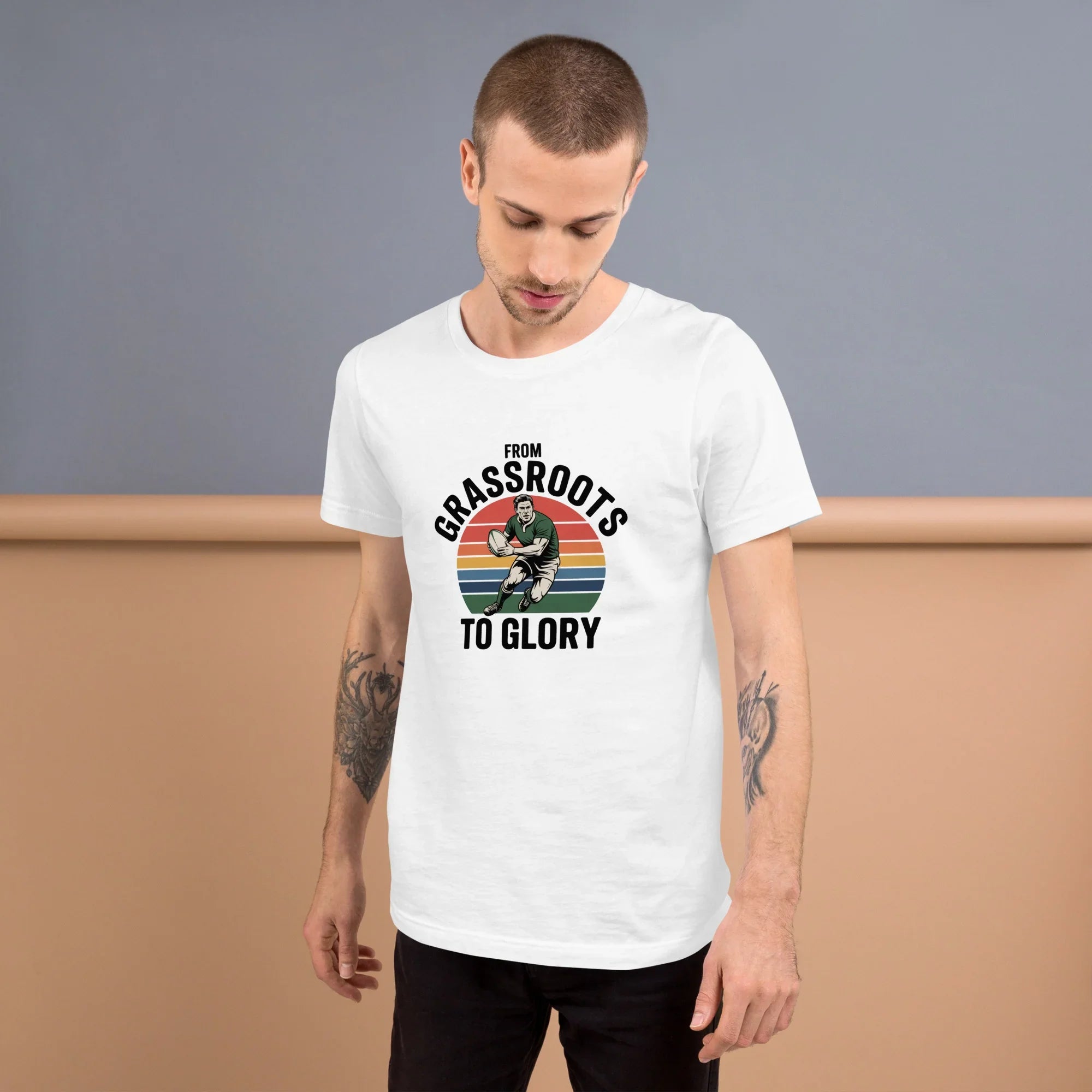 Grassroots to Glory Rugby Tee – Vintage Sport Style - RaZits