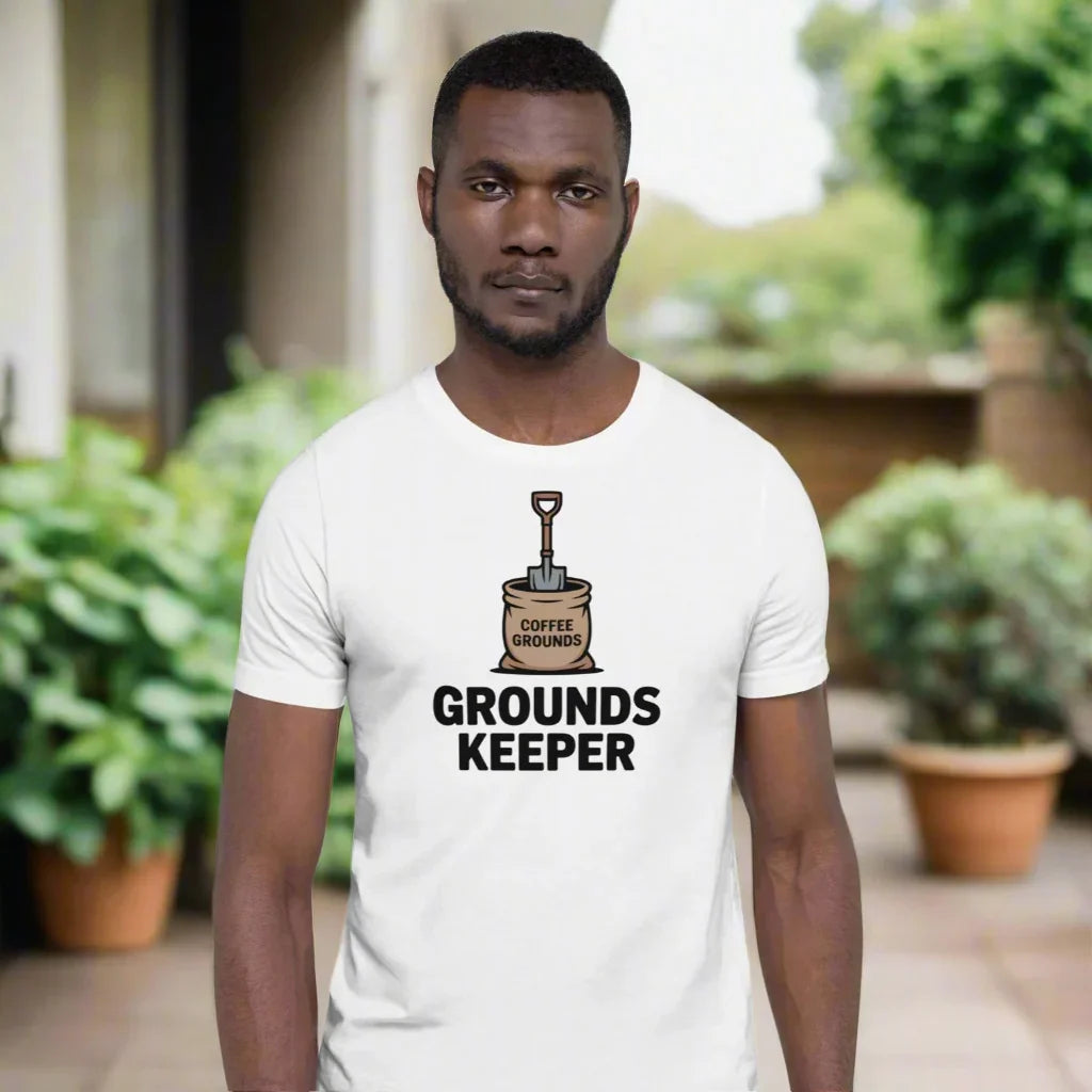 Grounds Keeper T-Shirt – Coffee Grounds Pun Design - RaZits
