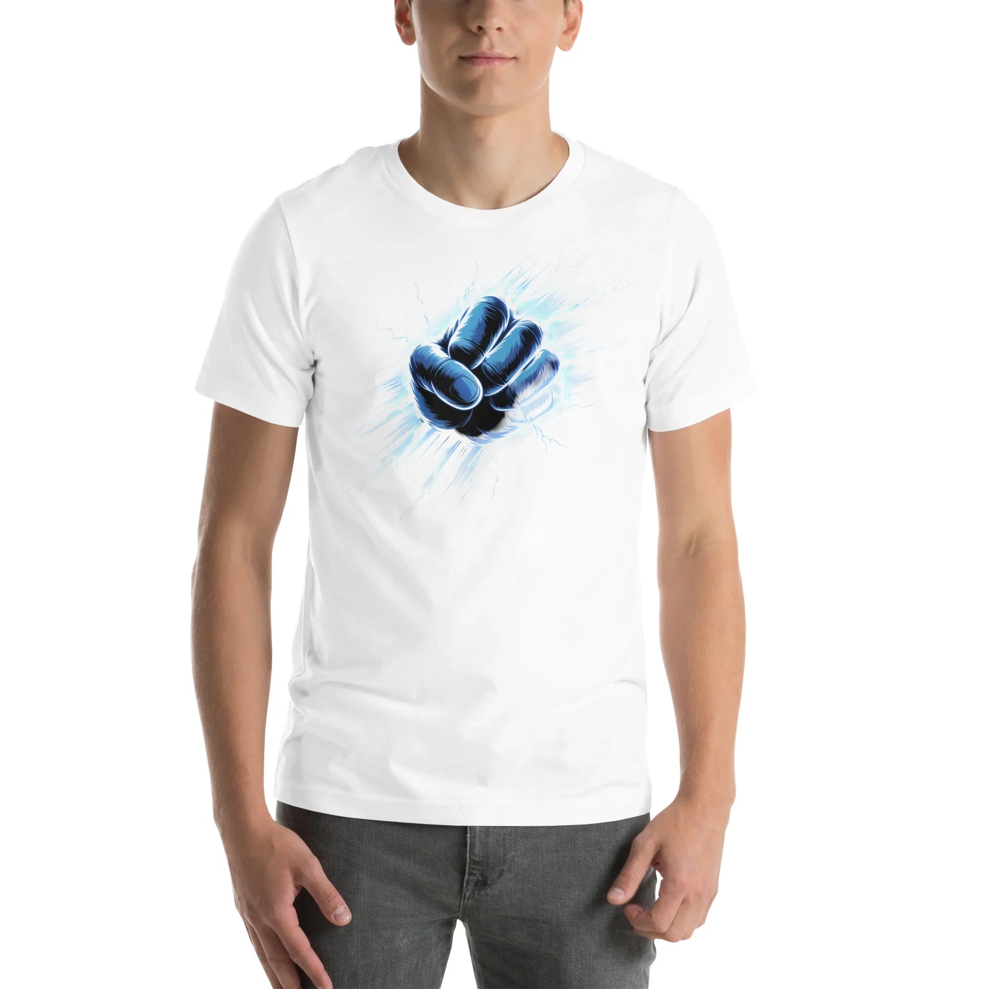 Electric Fist Graphic Shirt – Power Strike Apparel for Action Fighters - RaZits