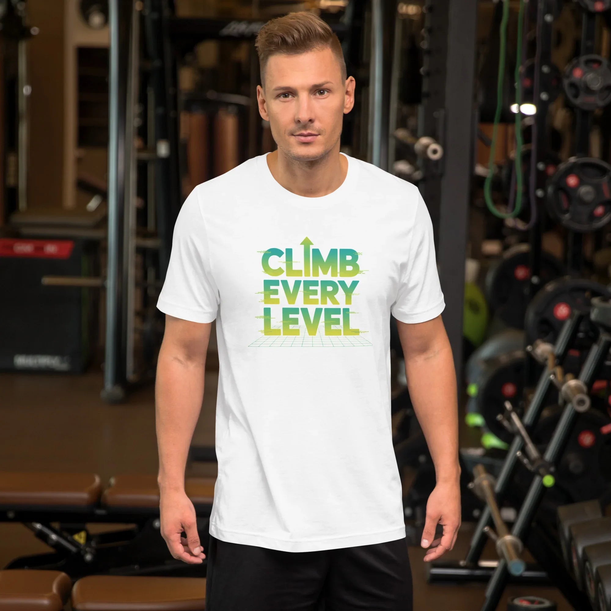 Climb Every Level T-Shirt – Retro Gamer Motivation Tee - RaZits
