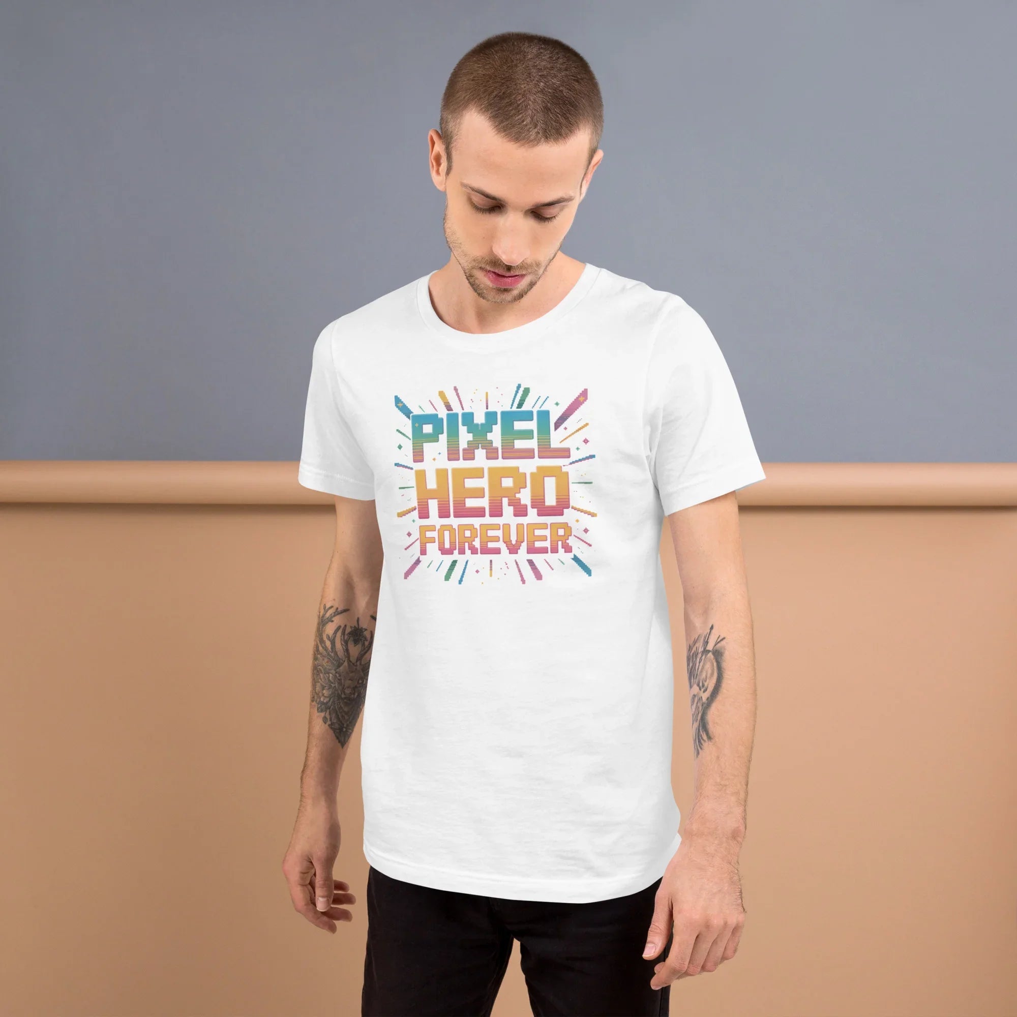 Pixel Hero Forever T-Shirt – Retro Pixel Art Gamer Tee - RaZits