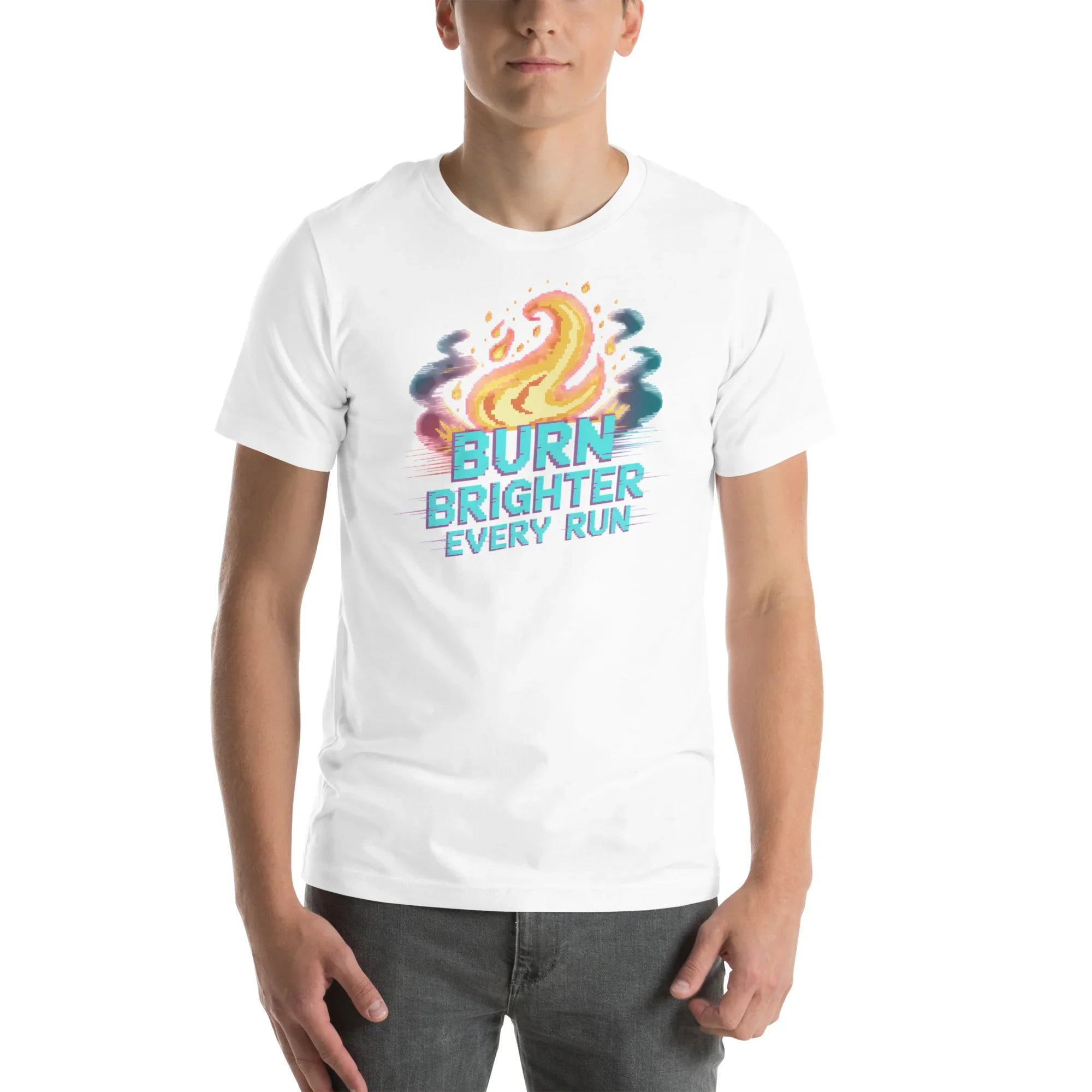 Burn Brighter Shirt – Pixel Flame Roguelike Tee - RaZits