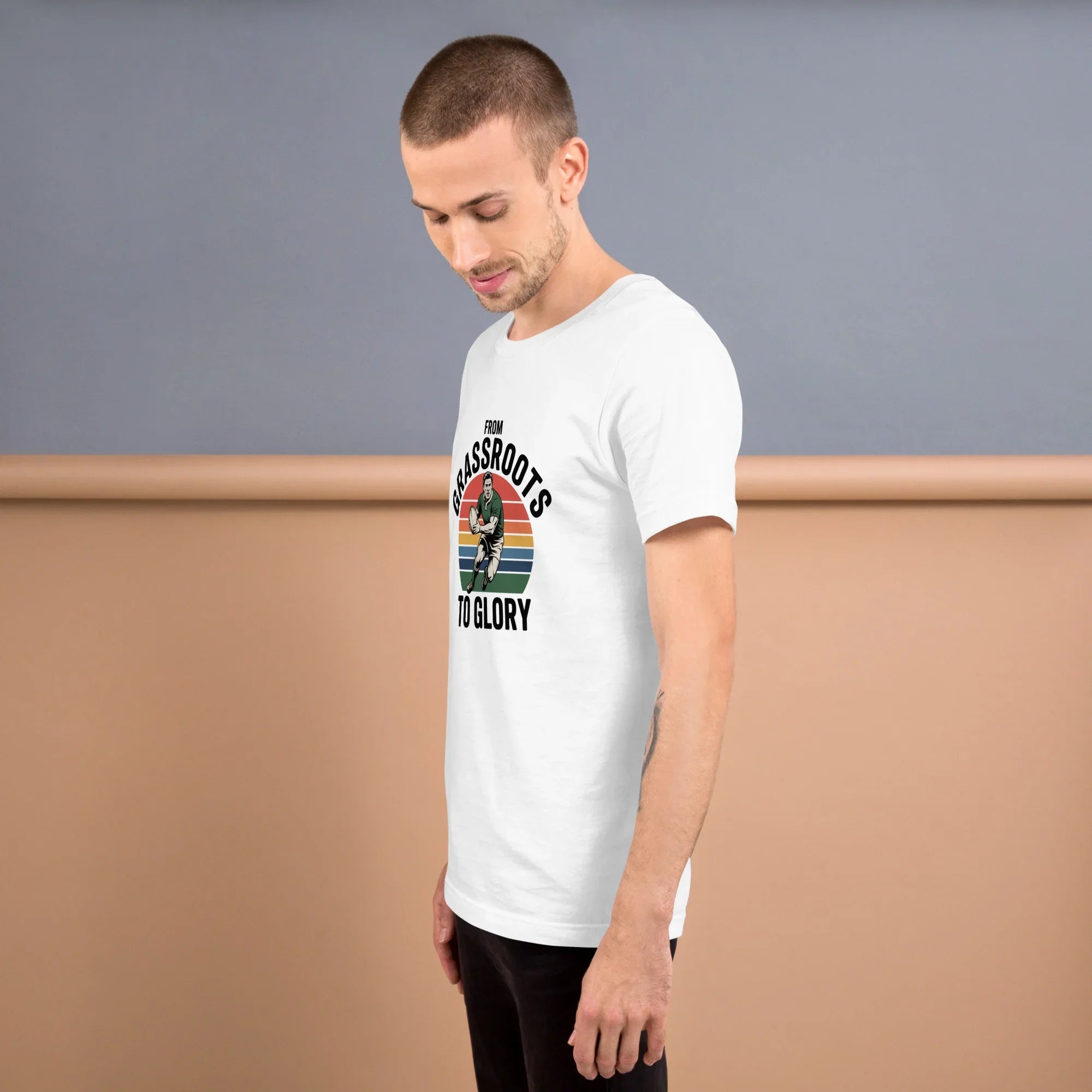 Grassroots to Glory Rugby Tee – Vintage Sport Style - RaZits