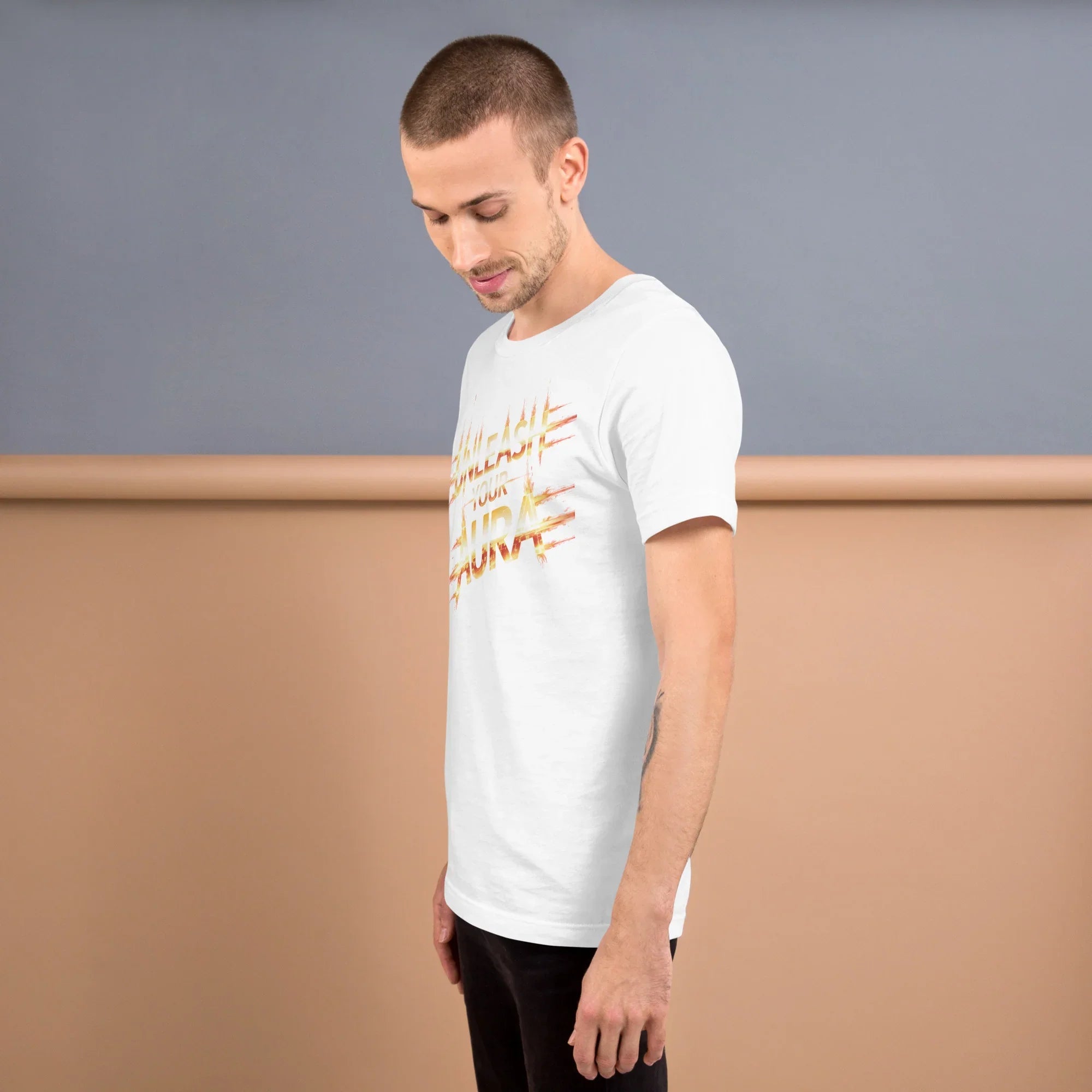 Unleash Your Aura Graphic Tee – Fiery Energy Burst Design - RaZits