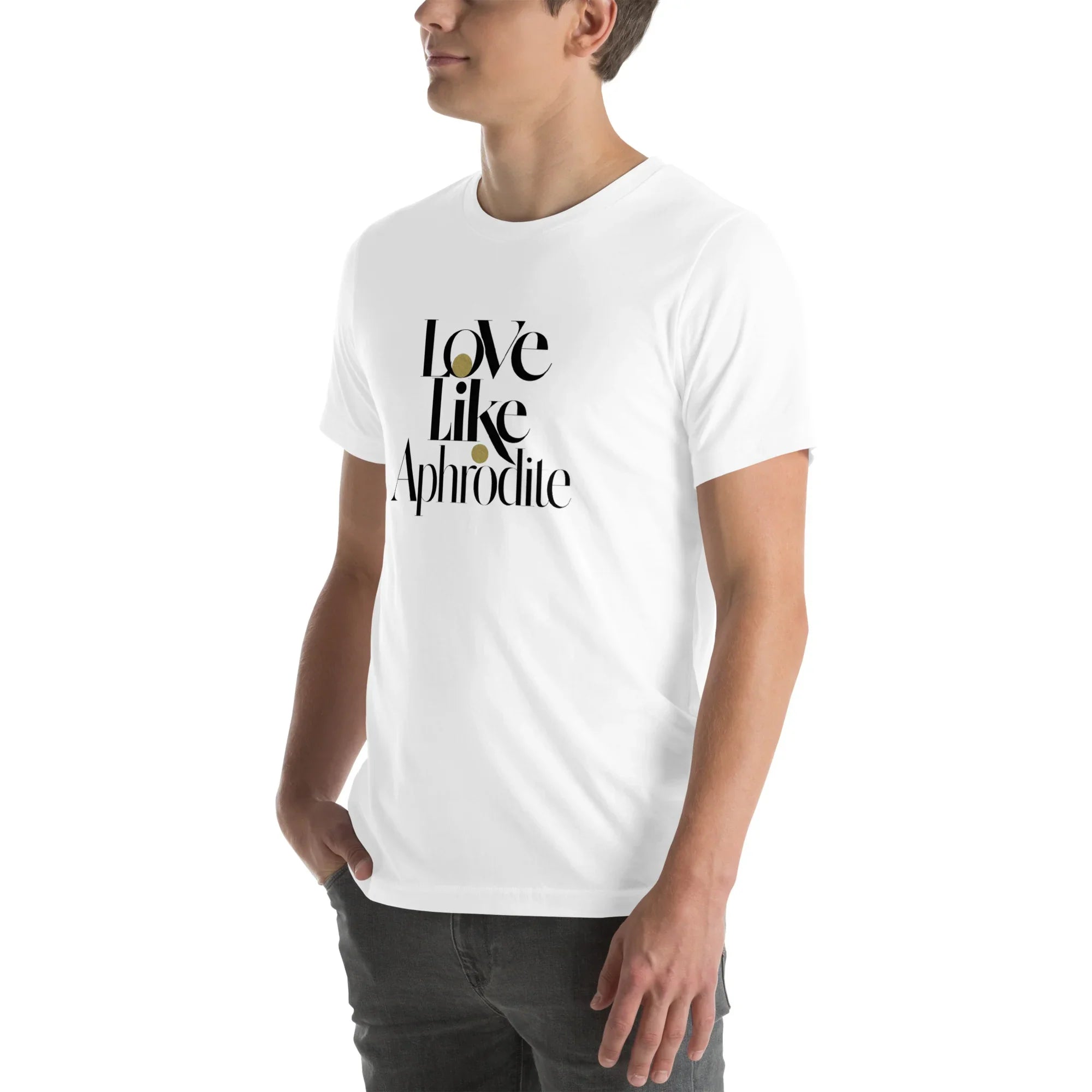 Love Like Aphrodite T-Shirt – Elegant Greek Goddess Typography Tee - RaZits