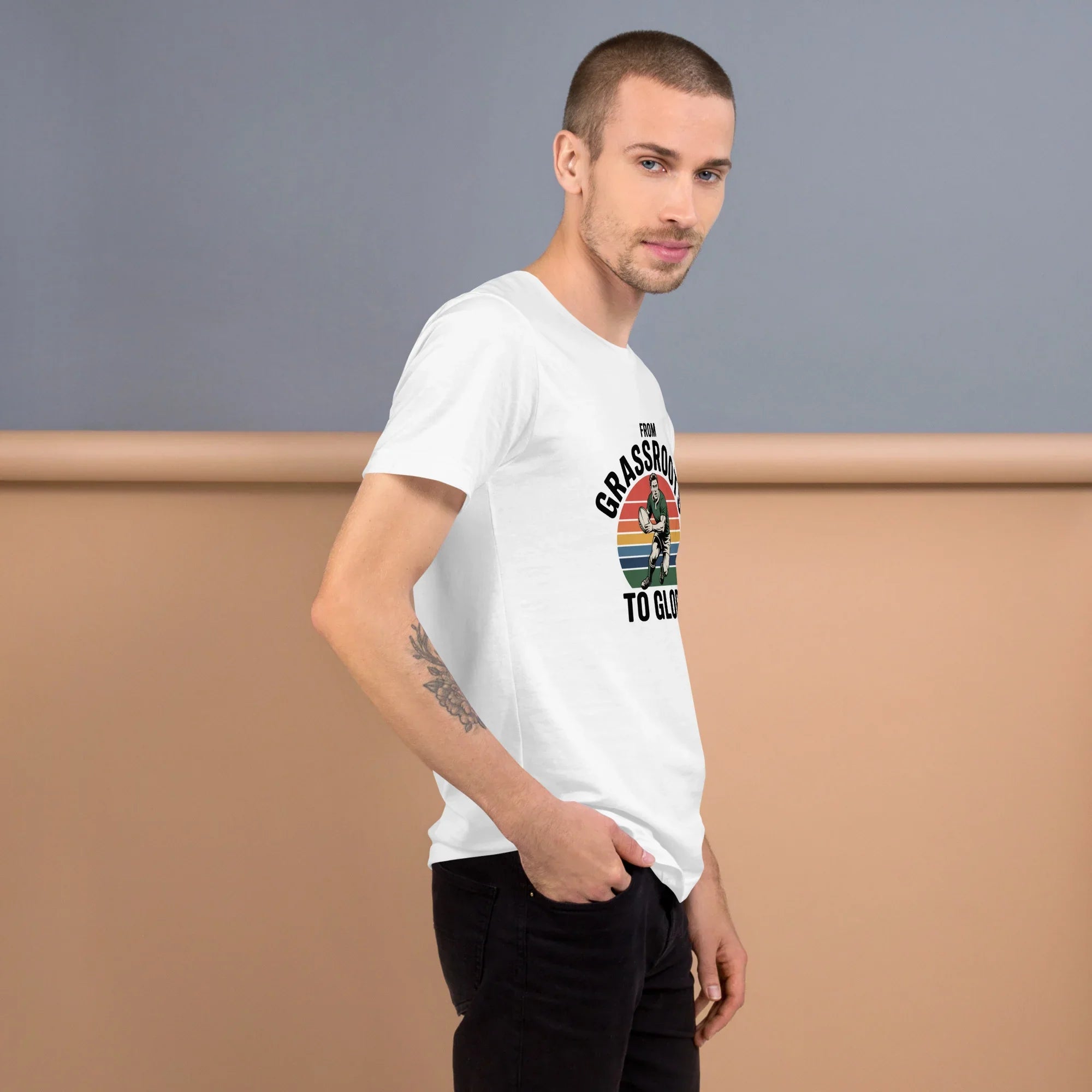 Grassroots to Glory Rugby Tee – Vintage Sport Style - RaZits
