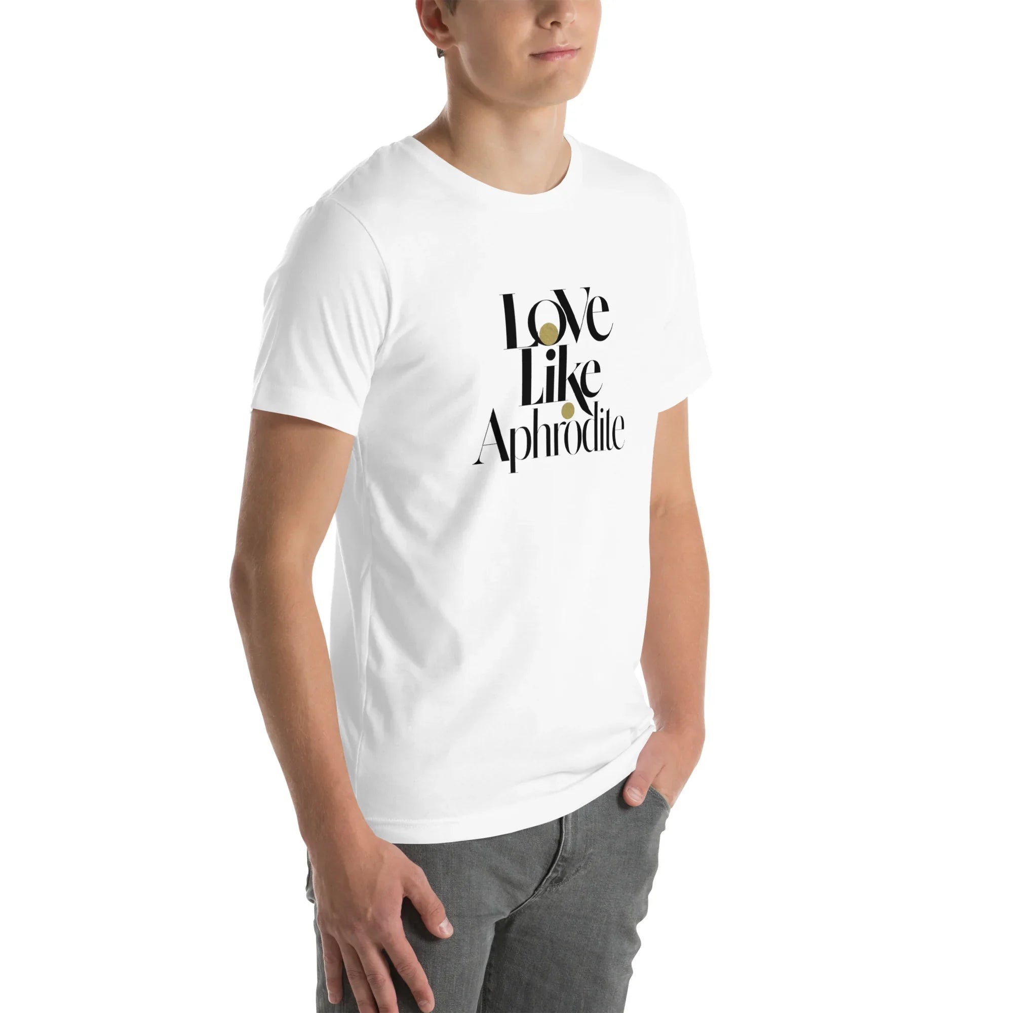 Love Like Aphrodite T-Shirt – Elegant Greek Goddess Typography Tee - RaZits