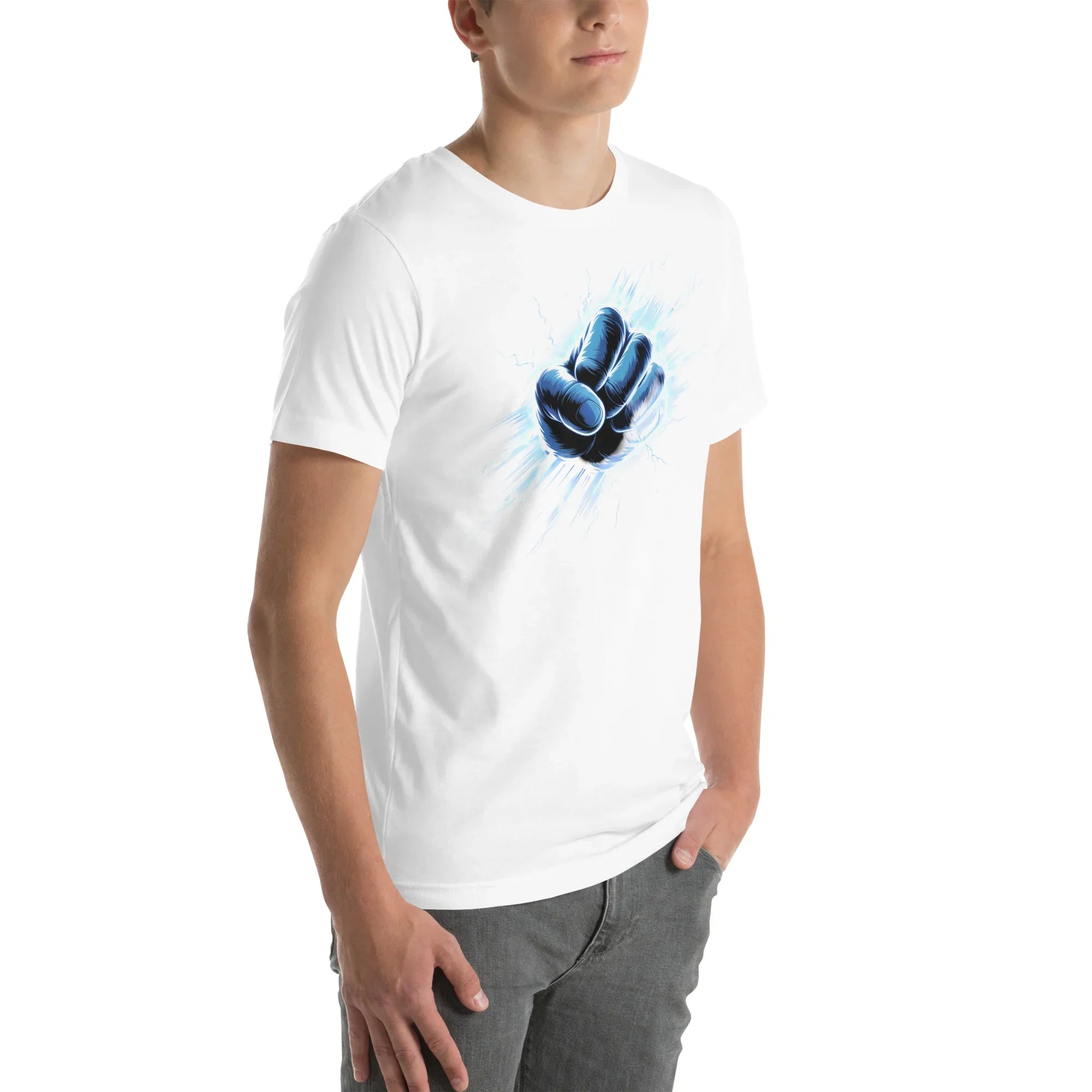 Electric Fist Graphic Shirt – Power Strike Apparel for Action Fighters - RaZits