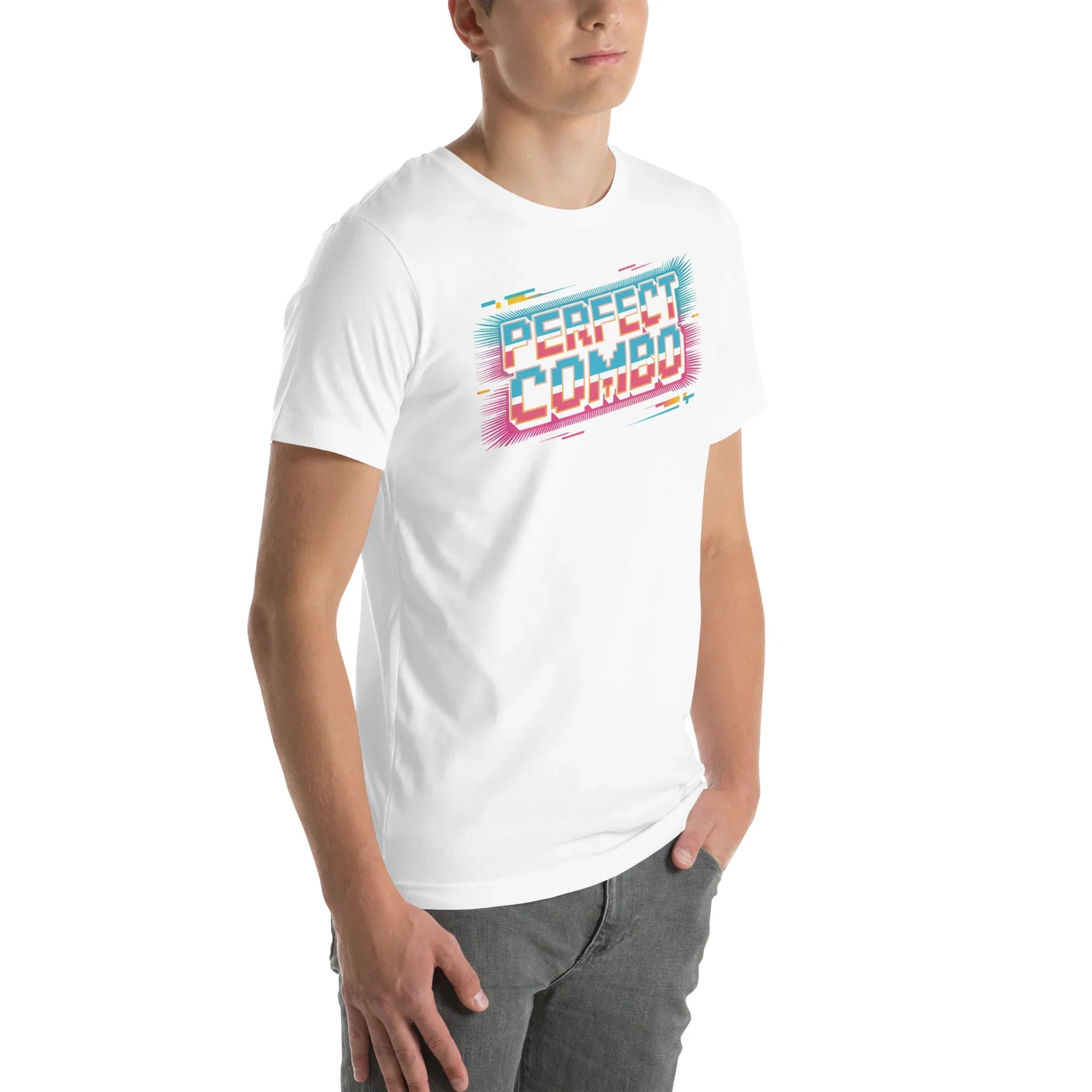 Perfect Combo Retro Arcade Graphic Tee – Pixel Power Burst Design - RaZits