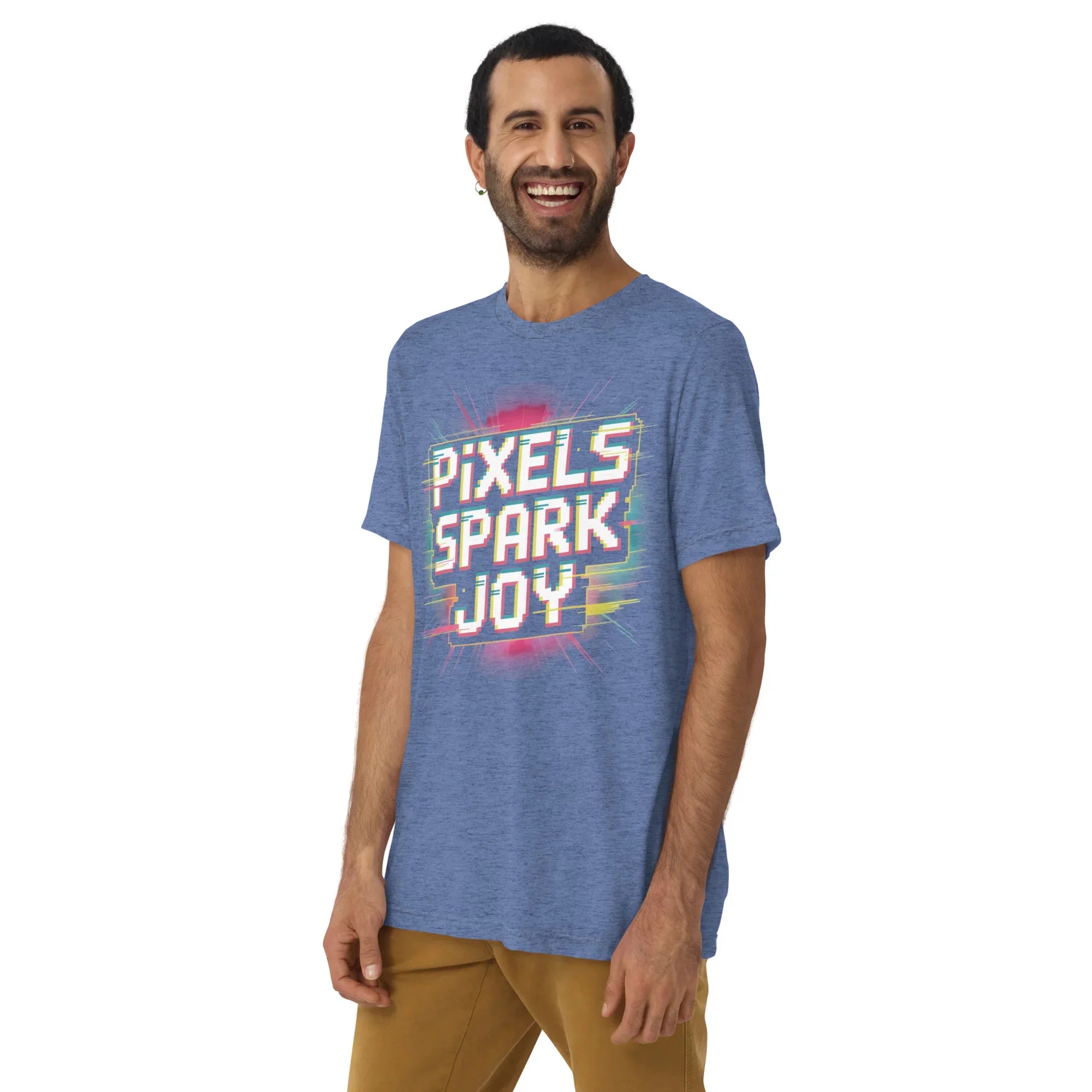 Pixels Spark Joy Pixel Gaming T Shirt – Retro Arcade Shooter Glitch Art Tee - RaZits