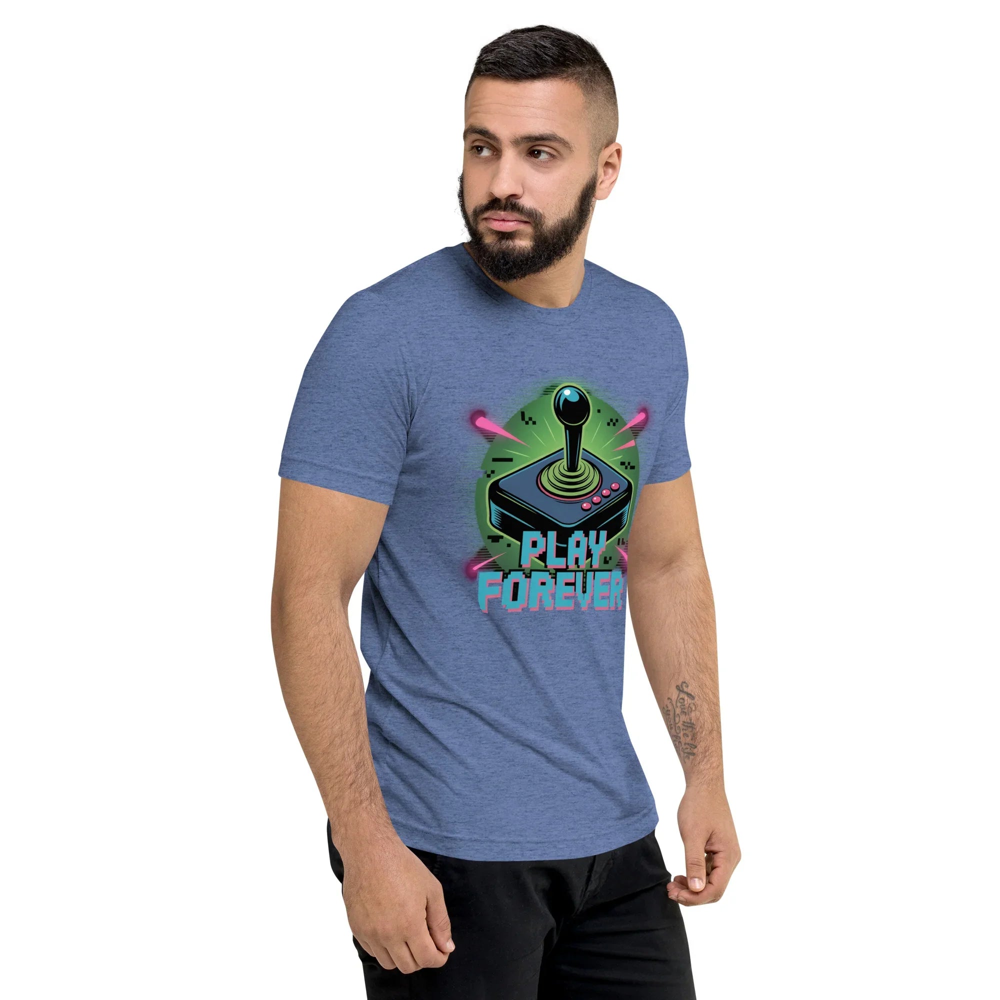Play Forever Arcade Joystick T Shirt – Retro Shooter Gaming Tee - RaZits