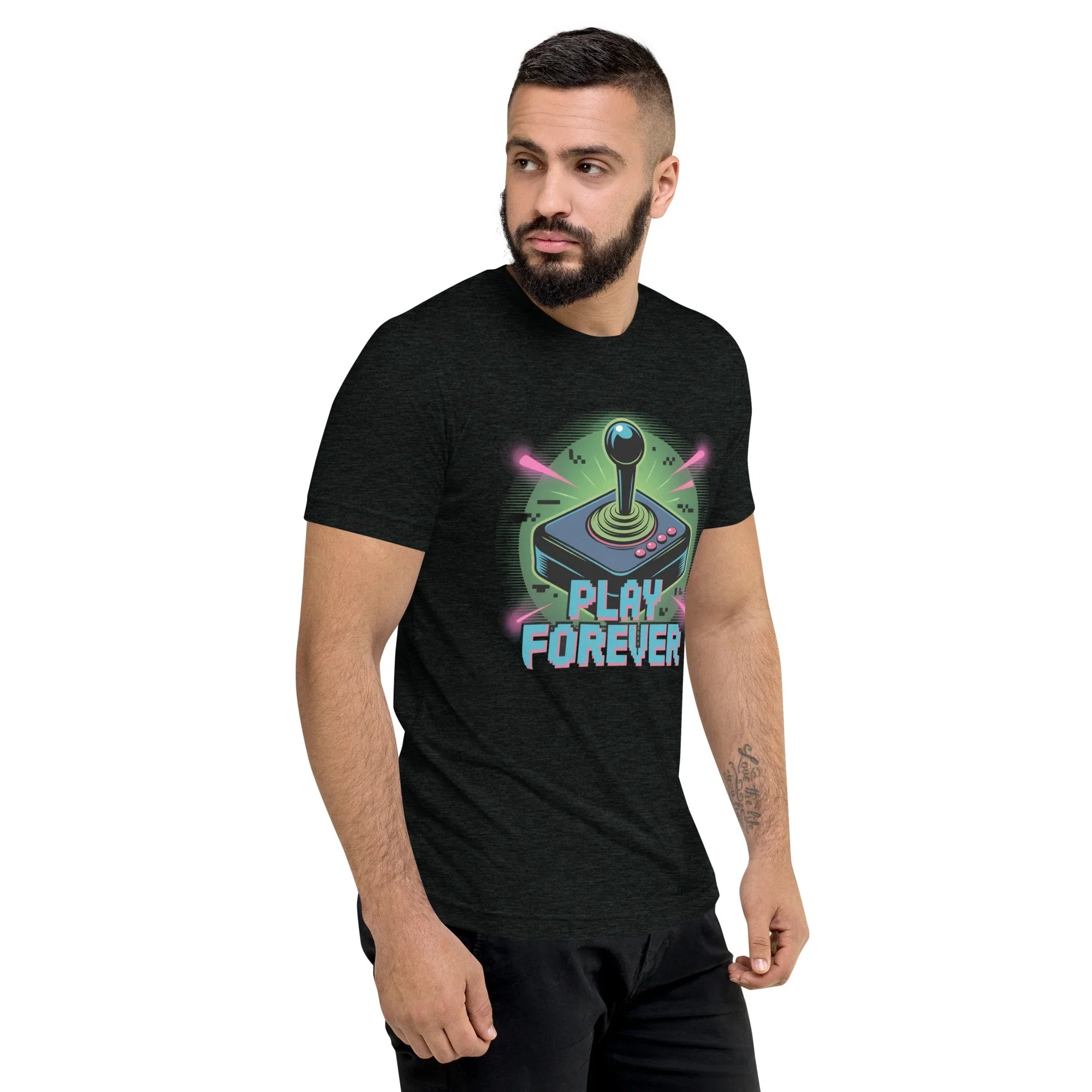 Play Forever Arcade Joystick T Shirt – Retro Shooter Gaming Tee - RaZits