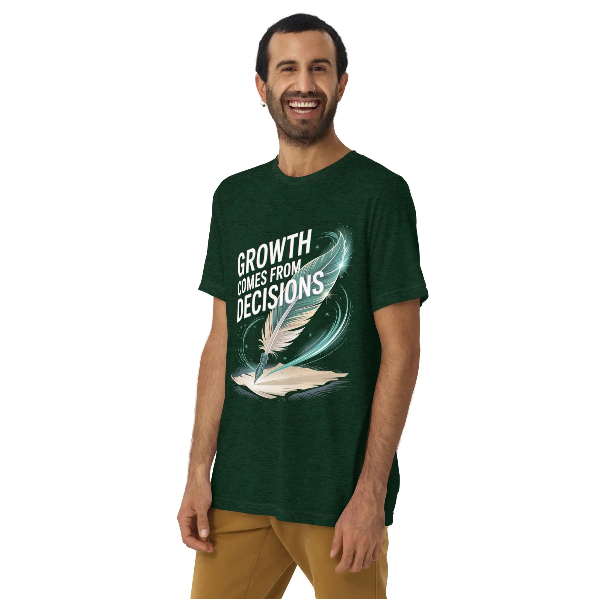 Growth Mindset T-Shirt – “Growth Comes From Decisions” Adventure Design - RaZits