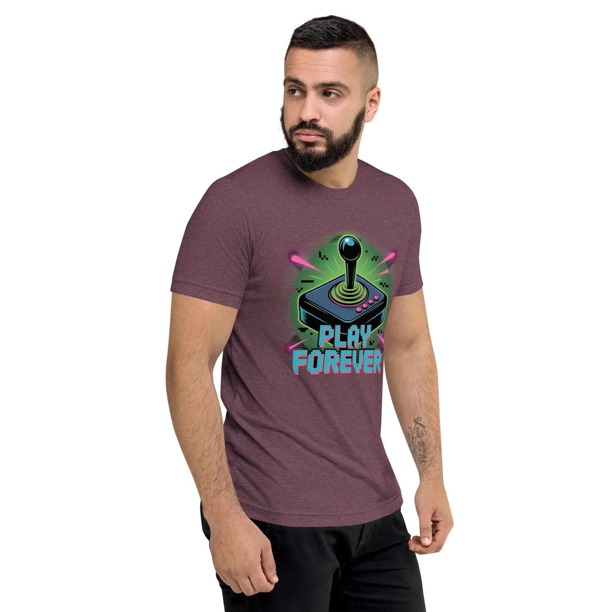 Play Forever Arcade Joystick T Shirt – Retro Shooter Gaming Tee - RaZits