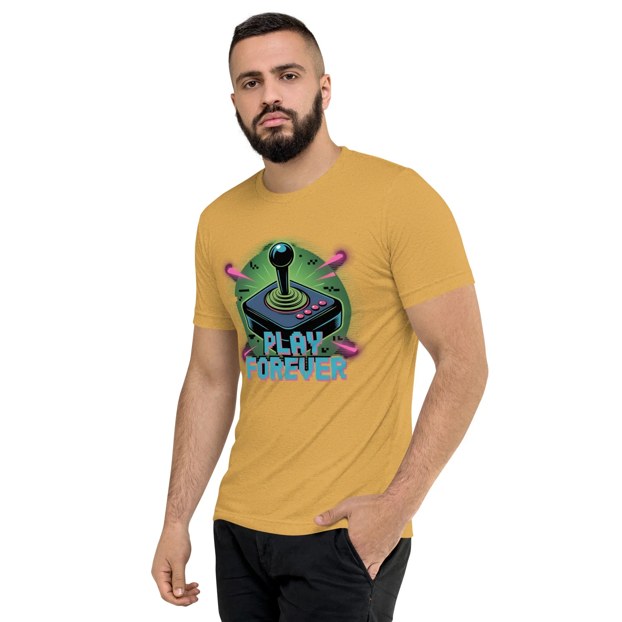 Play Forever Arcade Joystick T Shirt – Retro Shooter Gaming Tee - RaZits