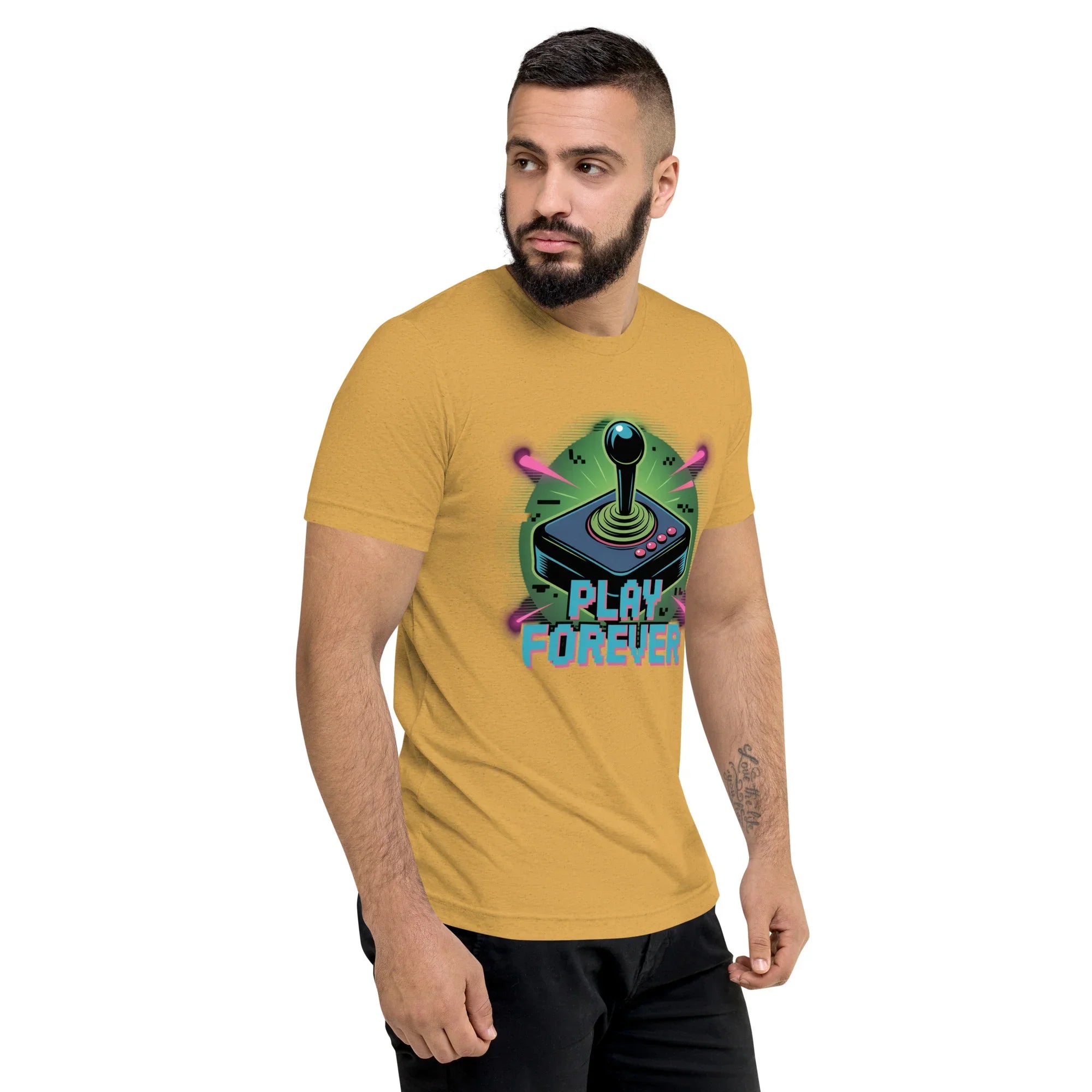 Play Forever Arcade Joystick T Shirt – Retro Shooter Gaming Tee - RaZits